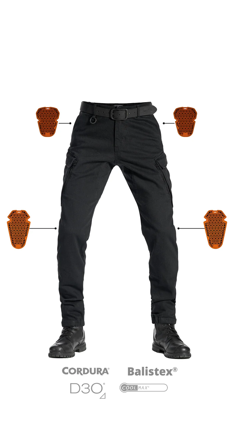 Pantalon Cargo MARK Black - Homologué AAA – Image 2