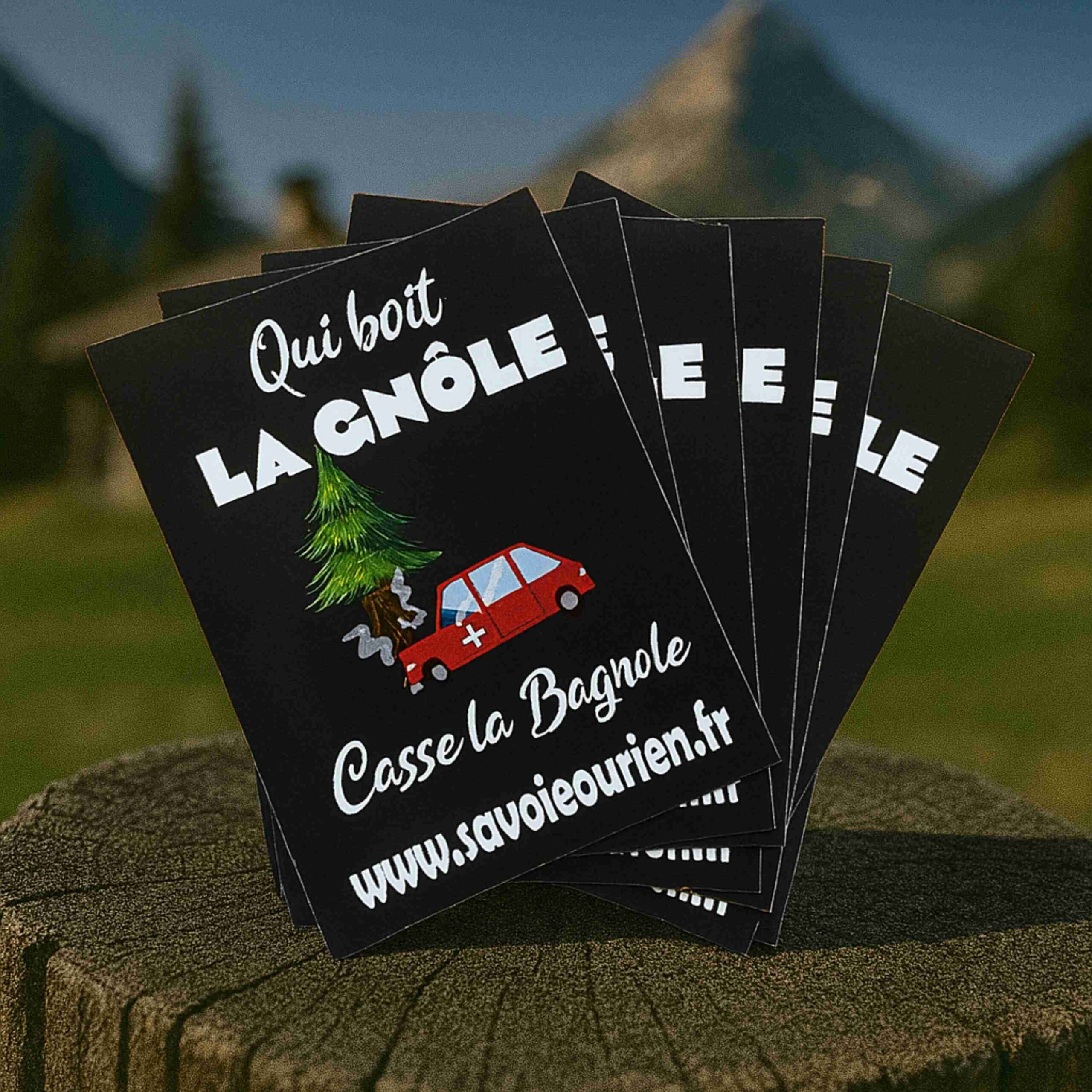 Autocollant Qui boit la gnole casse la bagnole