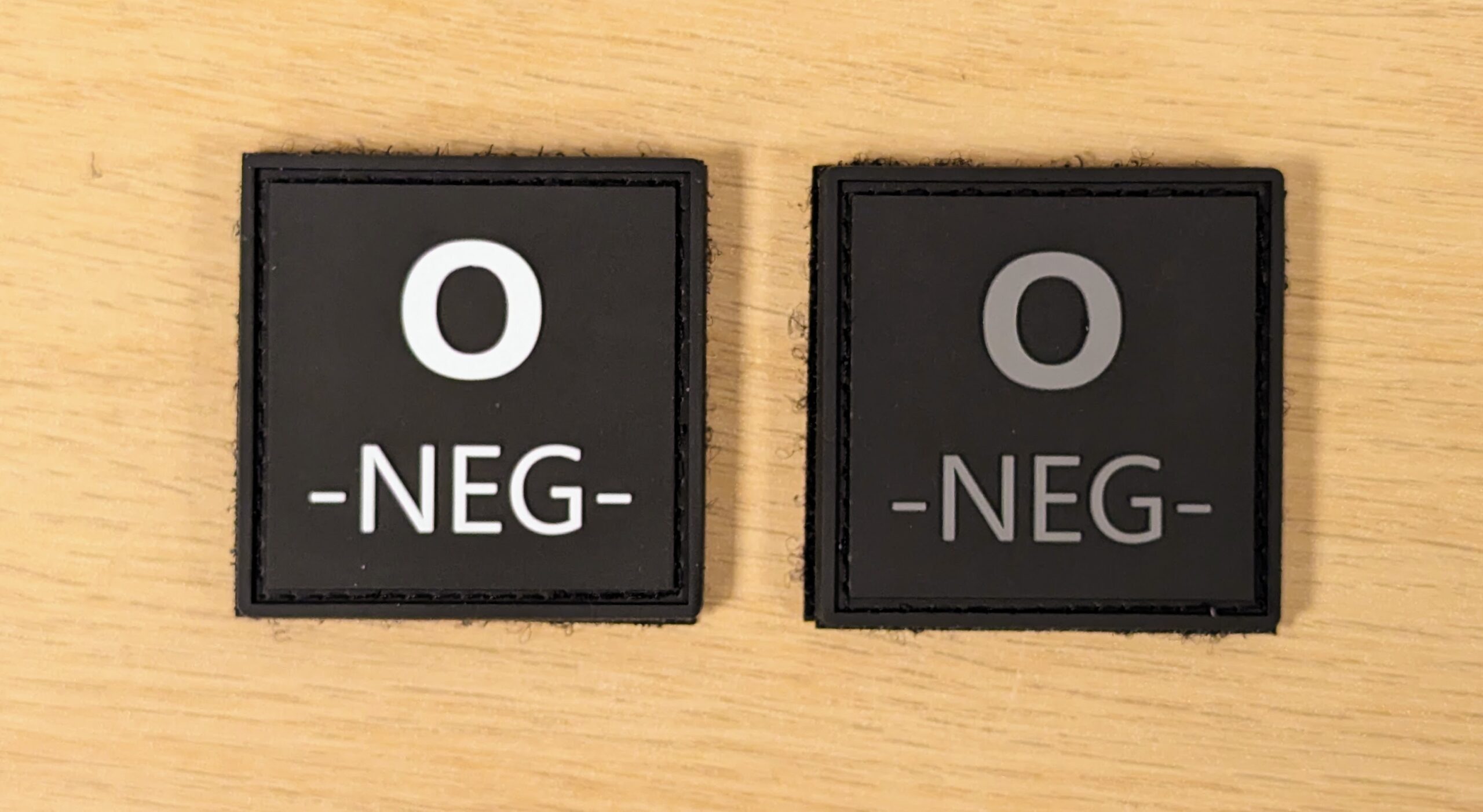 Ecusson Patch Groupe Sanguin O- PVC – 5cm*5cm