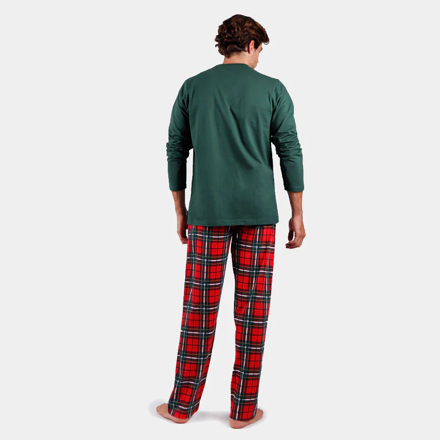 Pyjama de Noël pour Homme Vert Smile – Image 3
