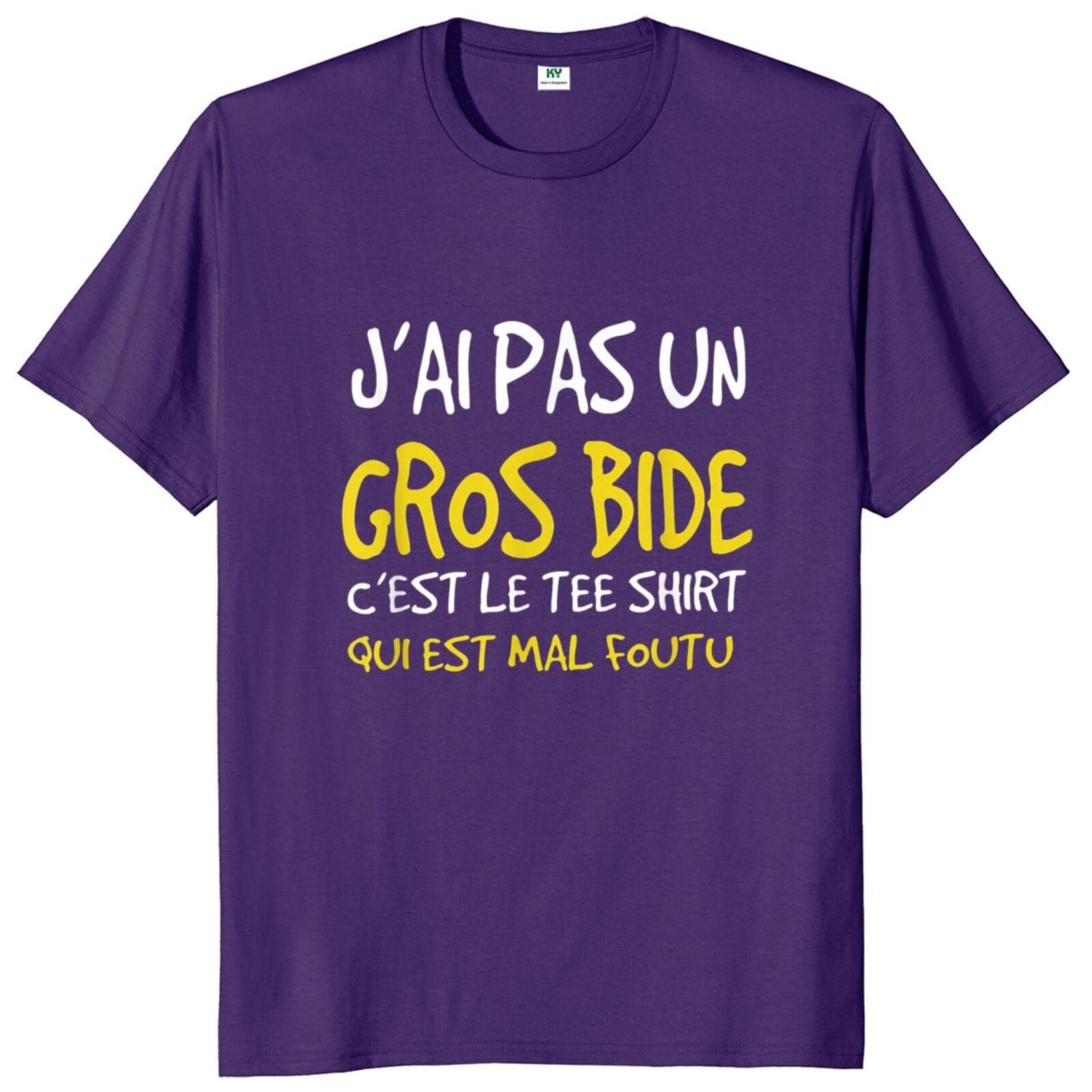 T-Shirt beauf | T-shirt « J’ai pas un gros bide, c’est le Tee Shirt qui est mal foutu » – Image 7