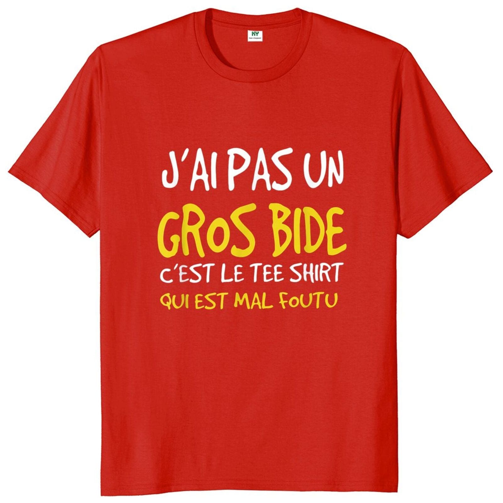 T-Shirt beauf | T-shirt « J’ai pas un gros bide, c’est le Tee Shirt qui est mal foutu » – Image 5