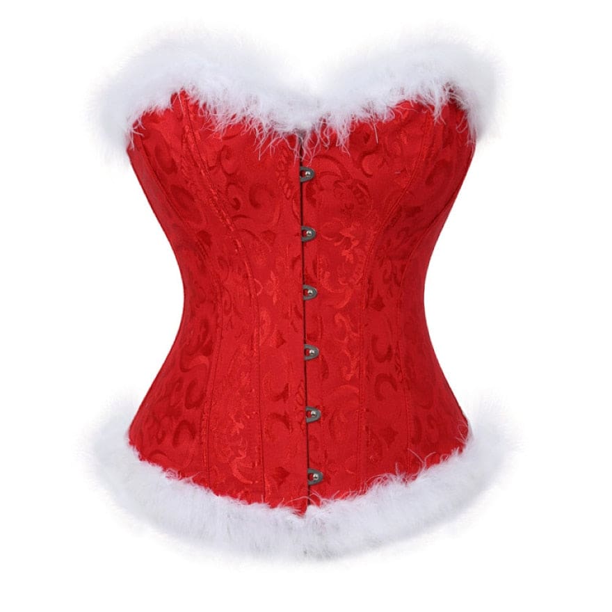 Corset de Noël rouge