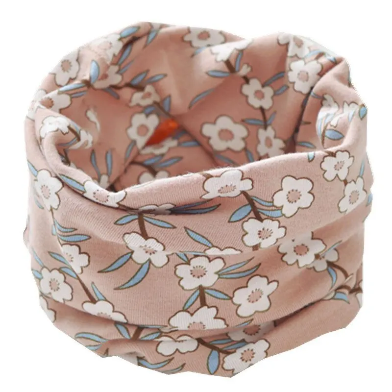 Snood enfant fleur beige