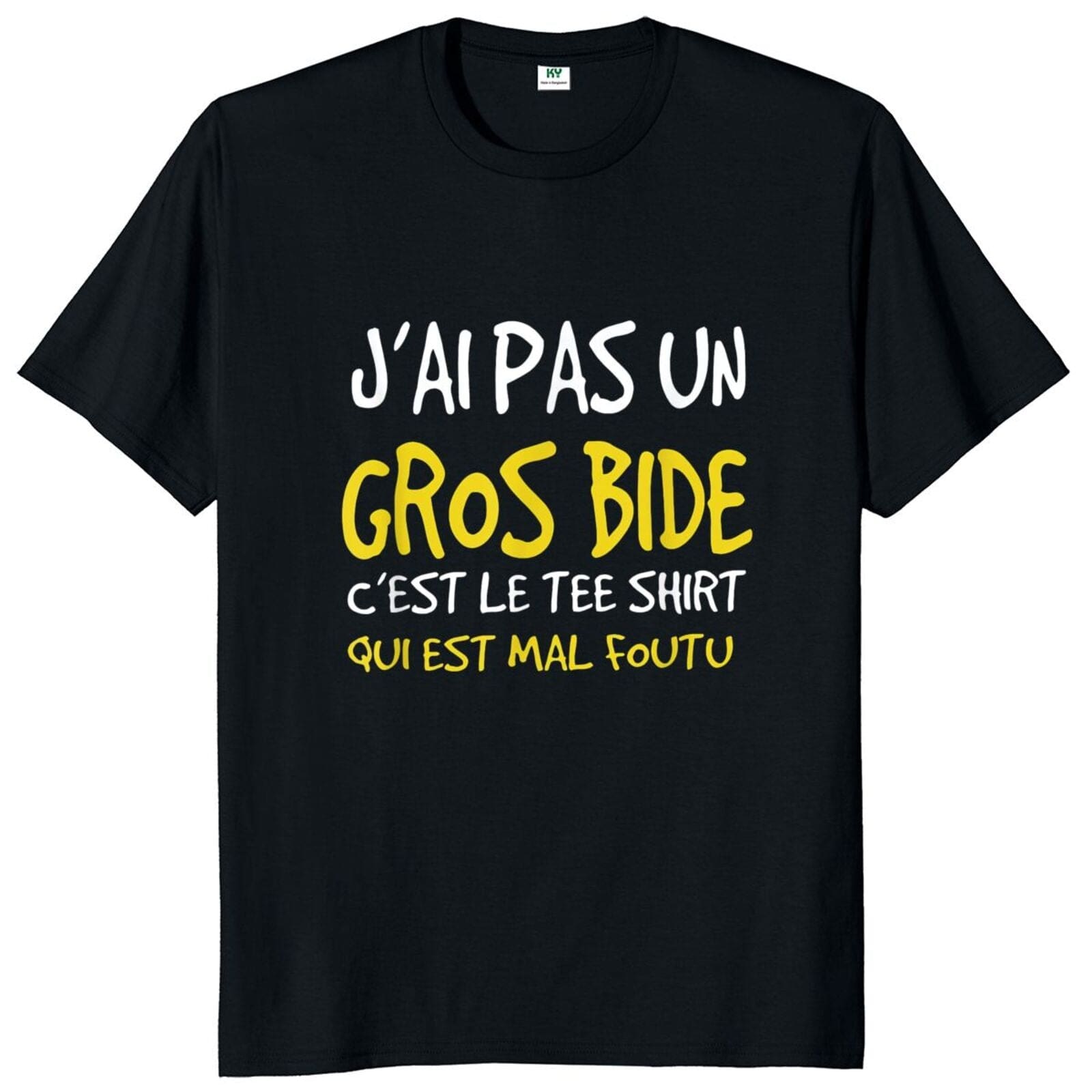 T-Shirt beauf | T-shirt « J’ai pas un gros bide, c’est le Tee Shirt qui est mal foutu » – Image 2
