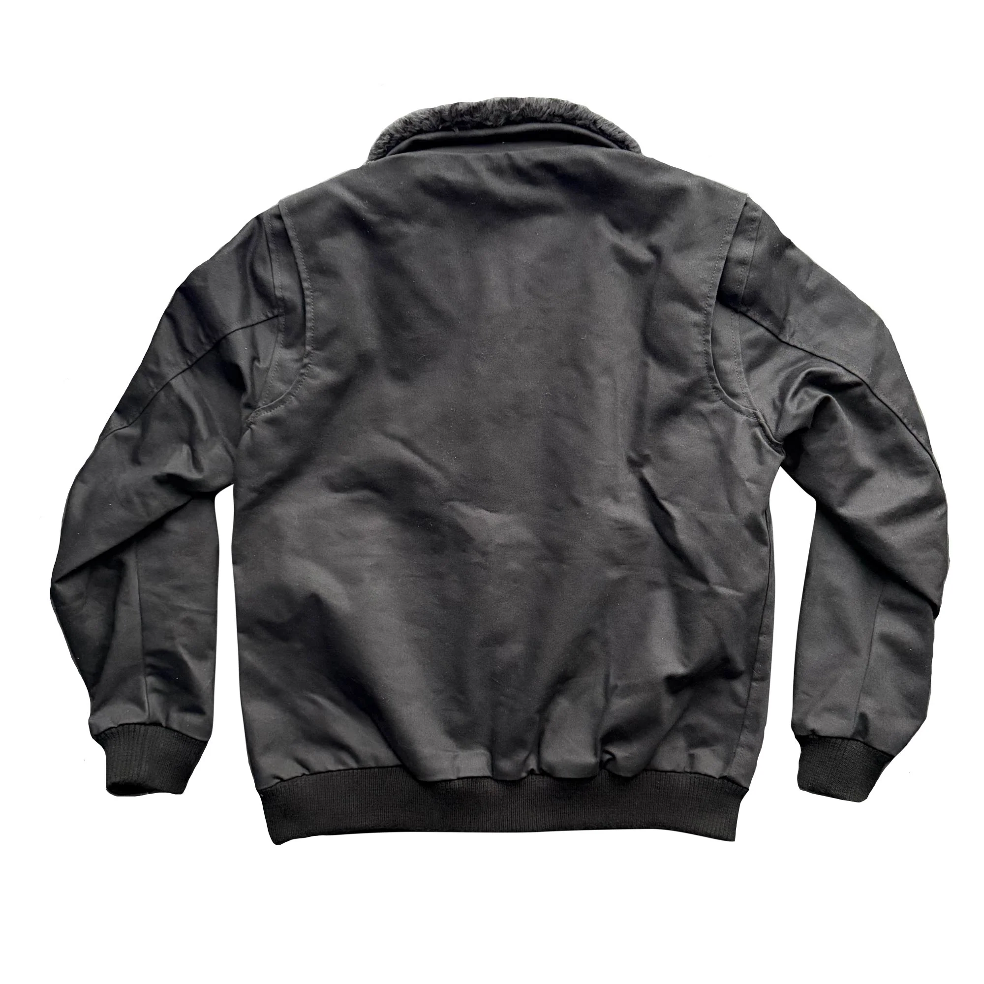 Blouson moto Cockpit en toile noir – Image 2