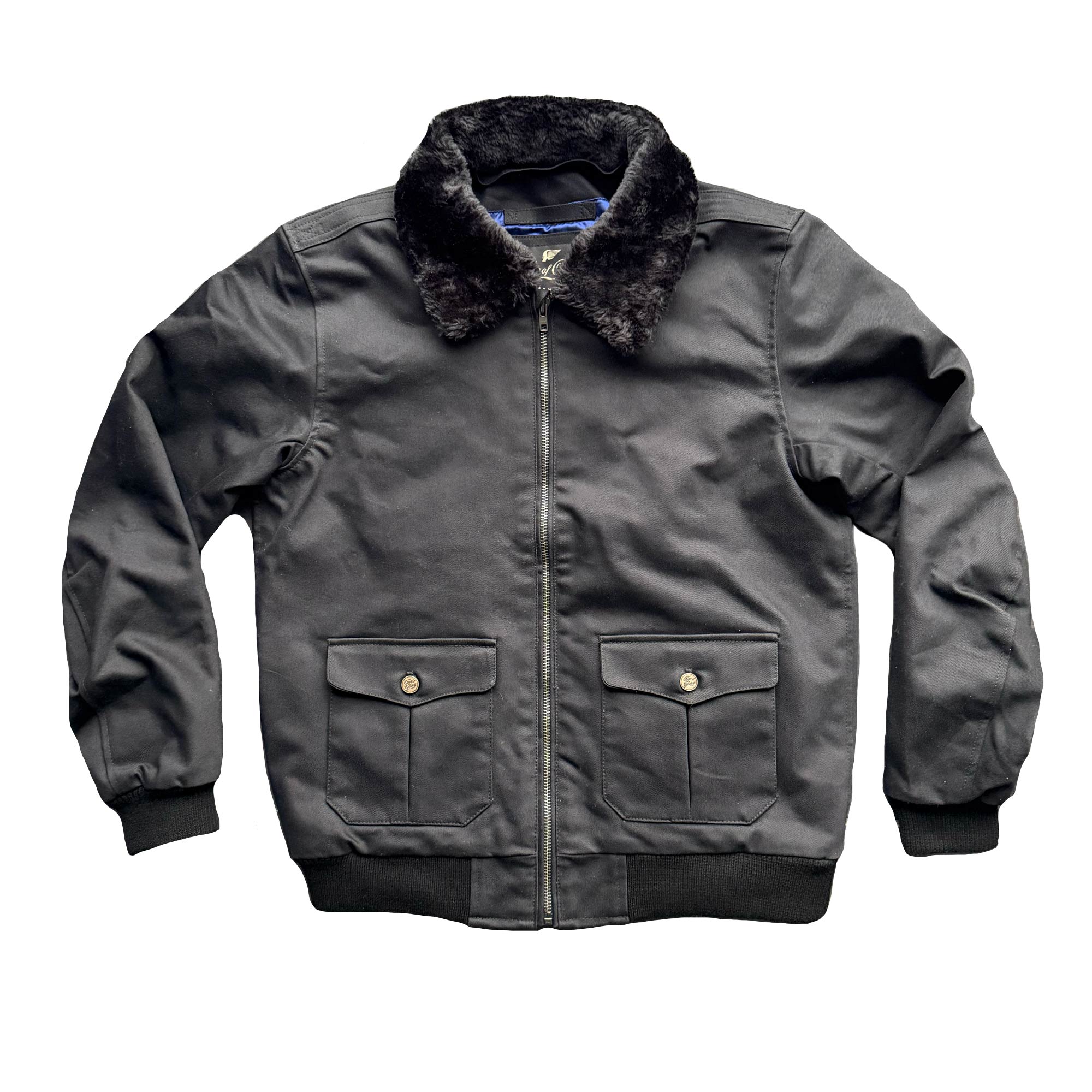 Blouson moto Cockpit en toile noir
