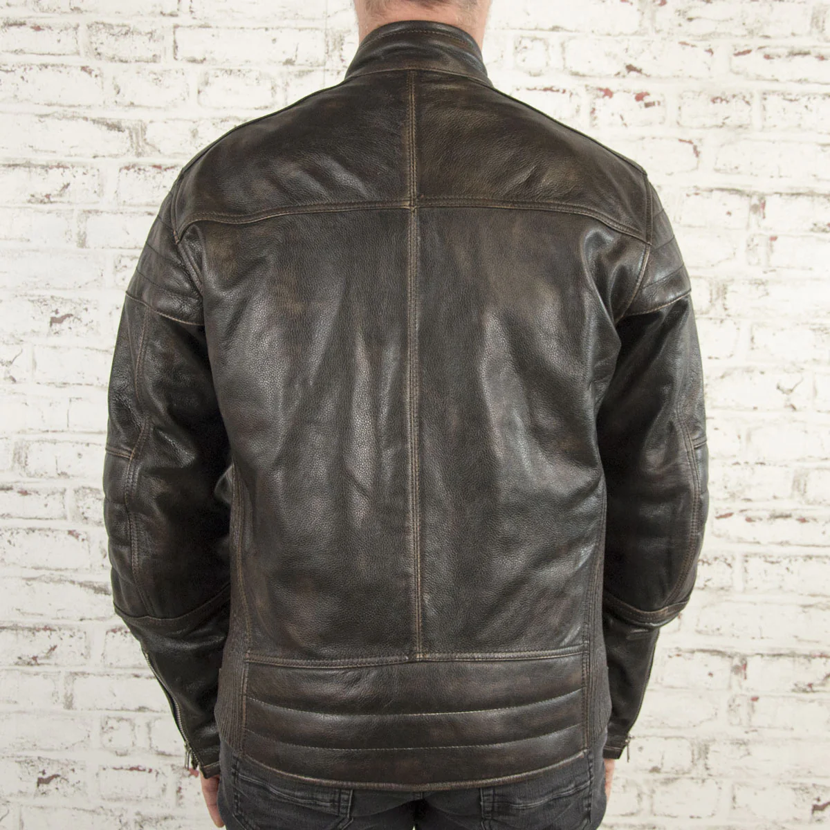 Blouson cuir moto Rocker Black used – Image 7