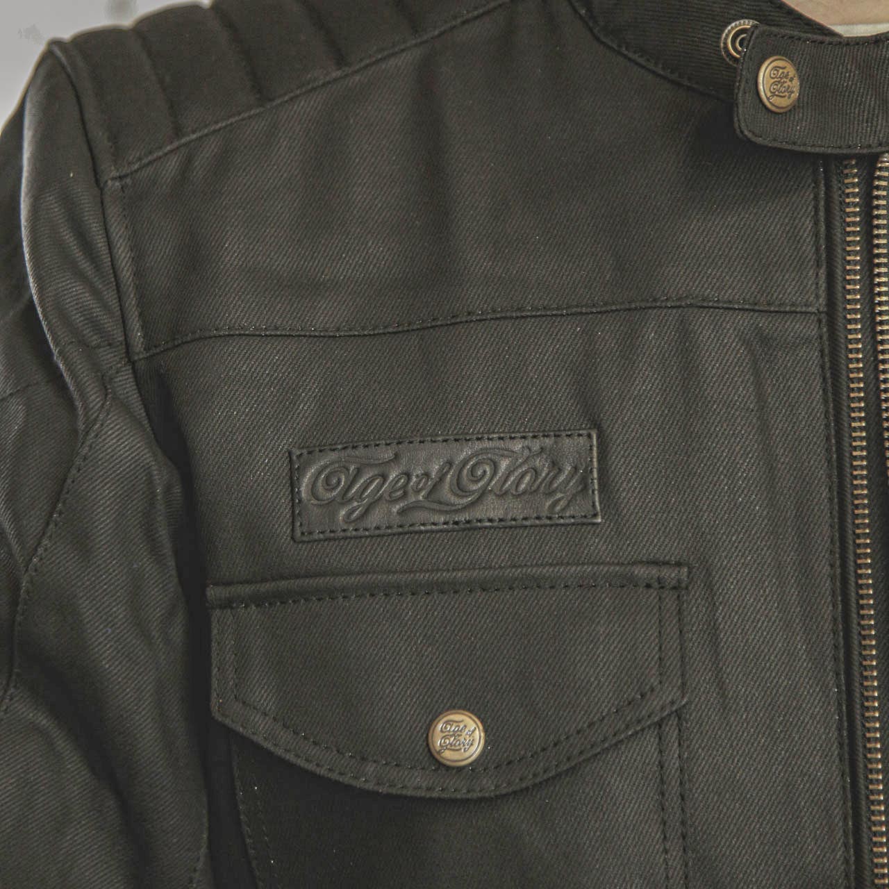 Veste Worker CE Coated Denim Jacket Black – Image 5