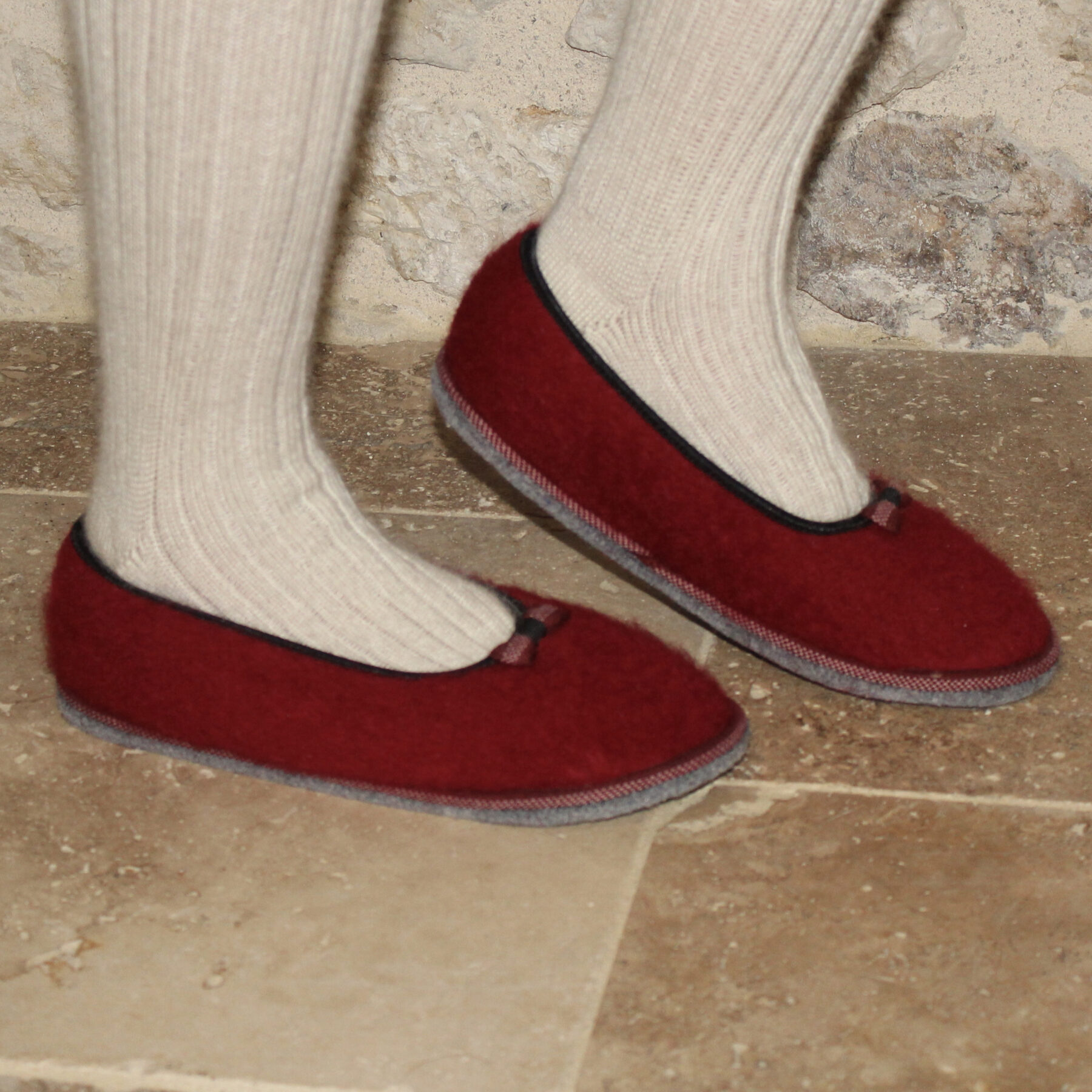 Ballerines en laine et mohair