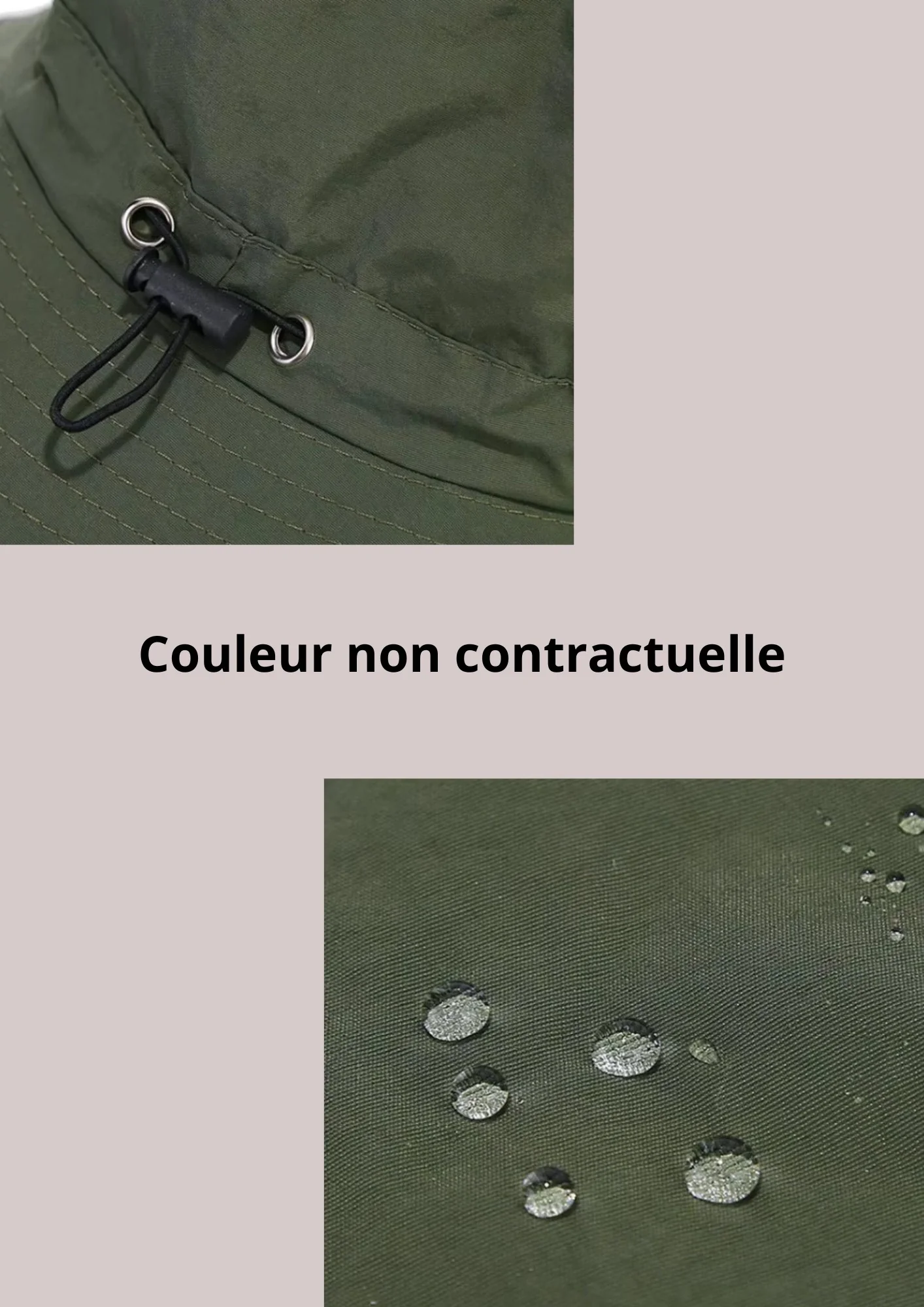 CHAPEAU DE PLUIE HOMME/FEMME - BEIGE – Image 5