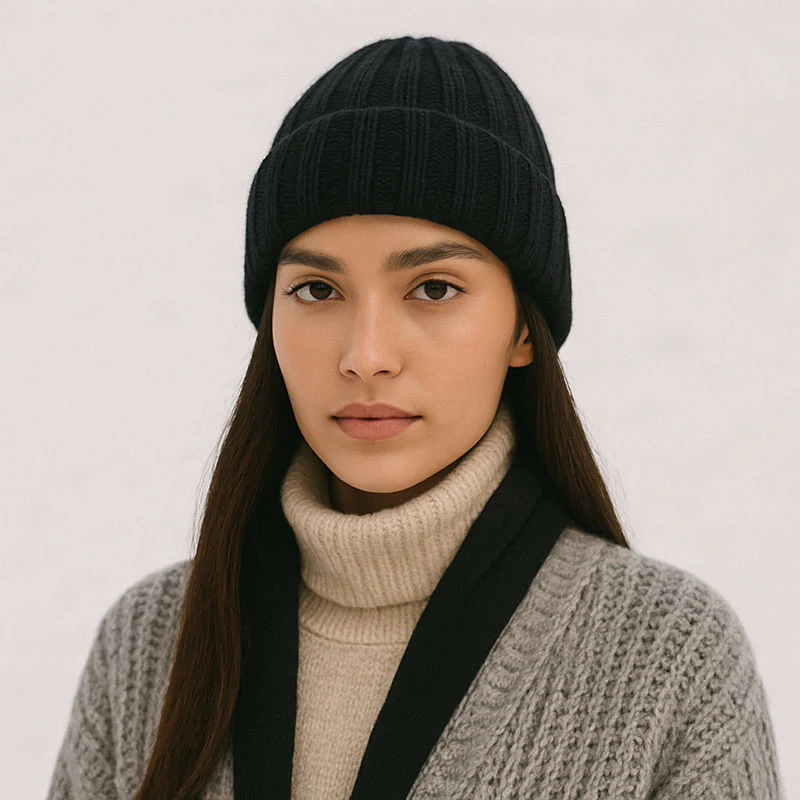 Bonnet cachemire et soie – Image 4