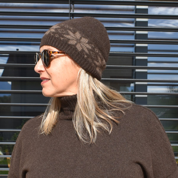 Bonnet style nordique en laine de yack