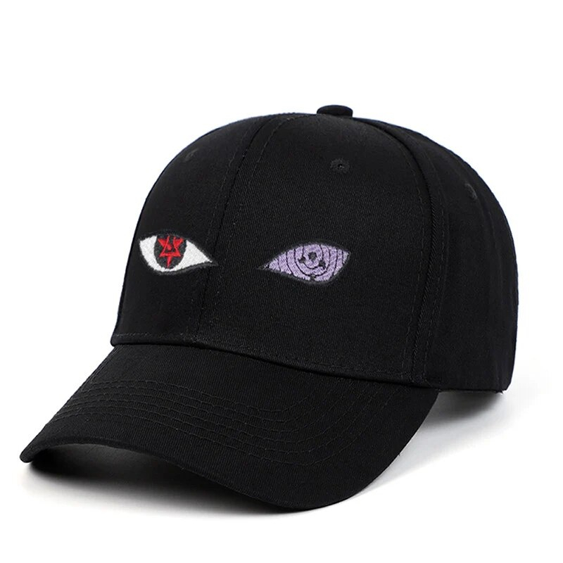 Casquette Baseball avec Deux Yeux Abstraits Brodés