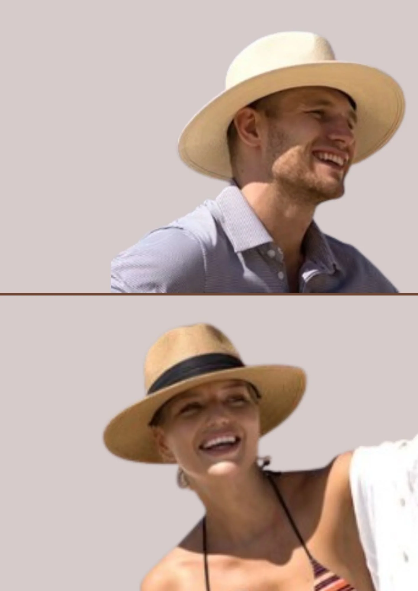 CHAPEAU DE PAILLE POUR HOMME OU FEMME - CREME – Image 3