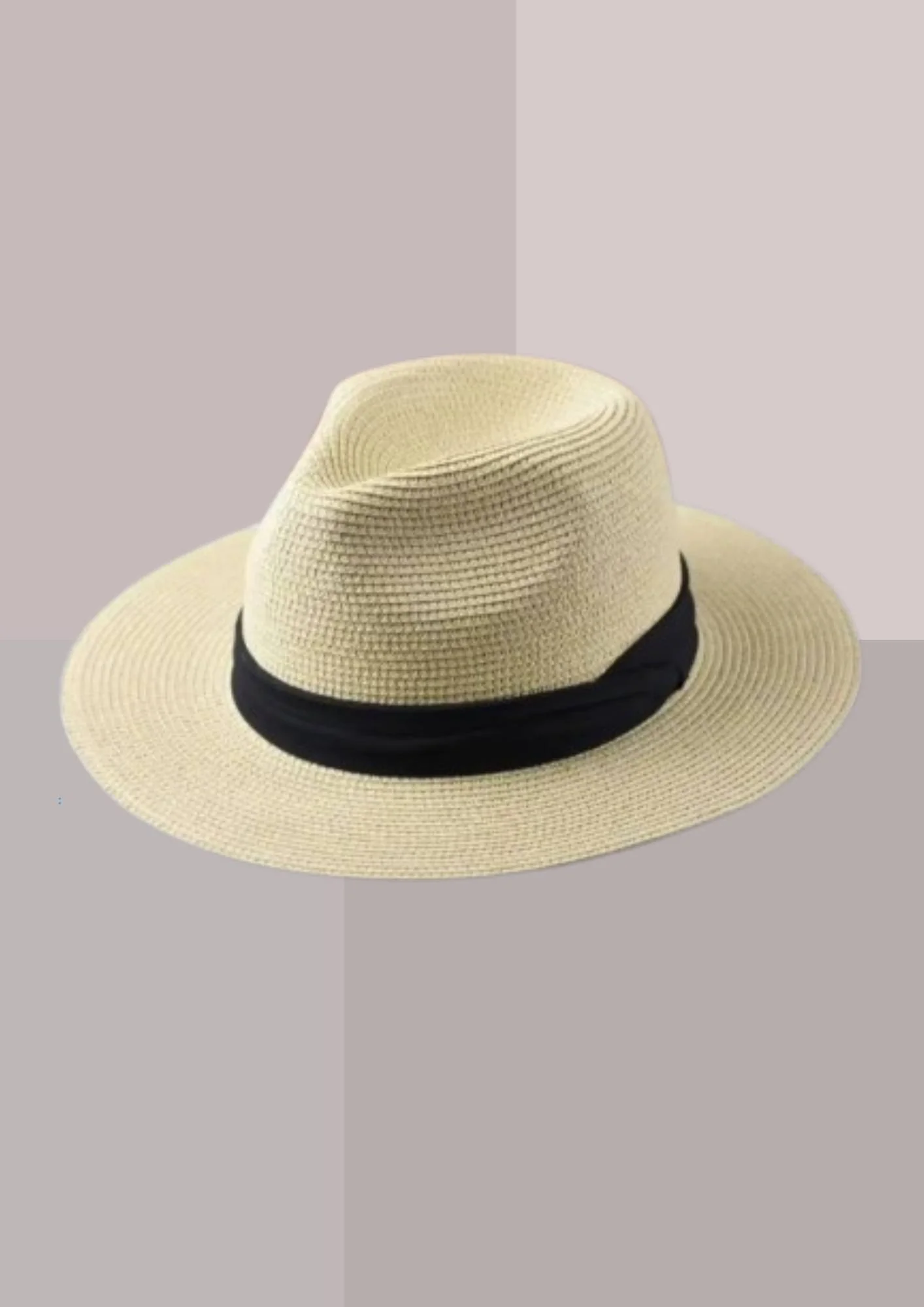 CHAPEAU DE PAILLE POUR HOMME OU FEMME - CREME