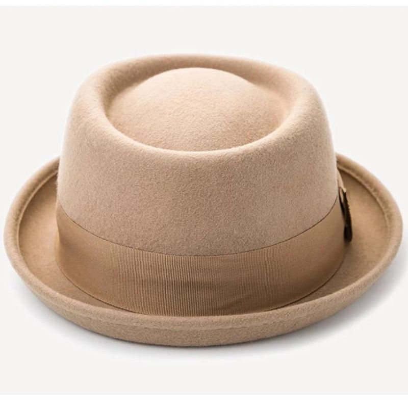 Chapeau Juif Beige Vintage pour Homme – Image 4