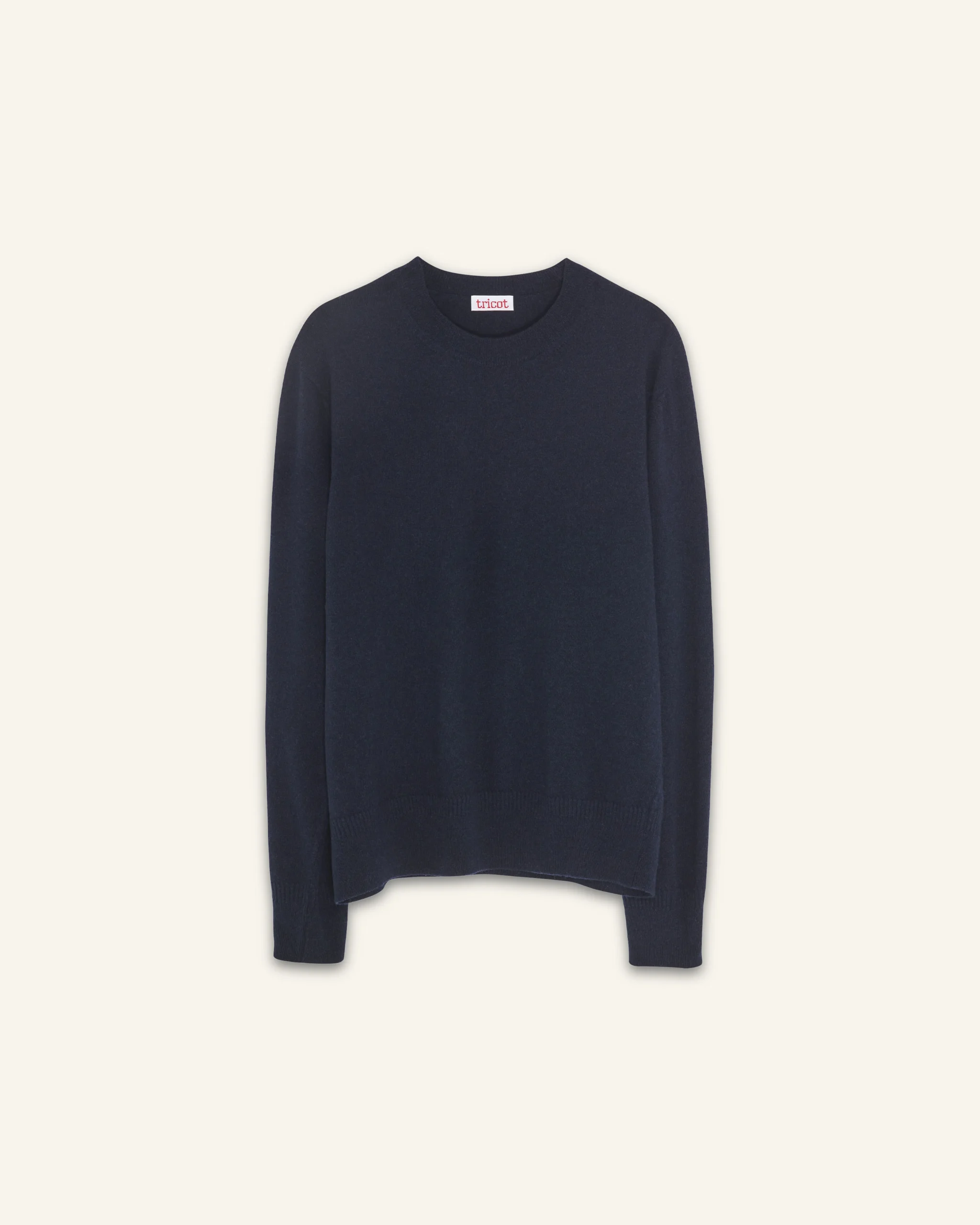 Dark navy lightweight cashmere crewneck for men – Image 3