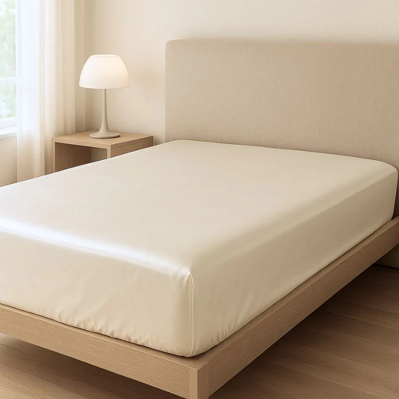 Drap housse en soie 22 mommes 2 personnes Confection sur commande