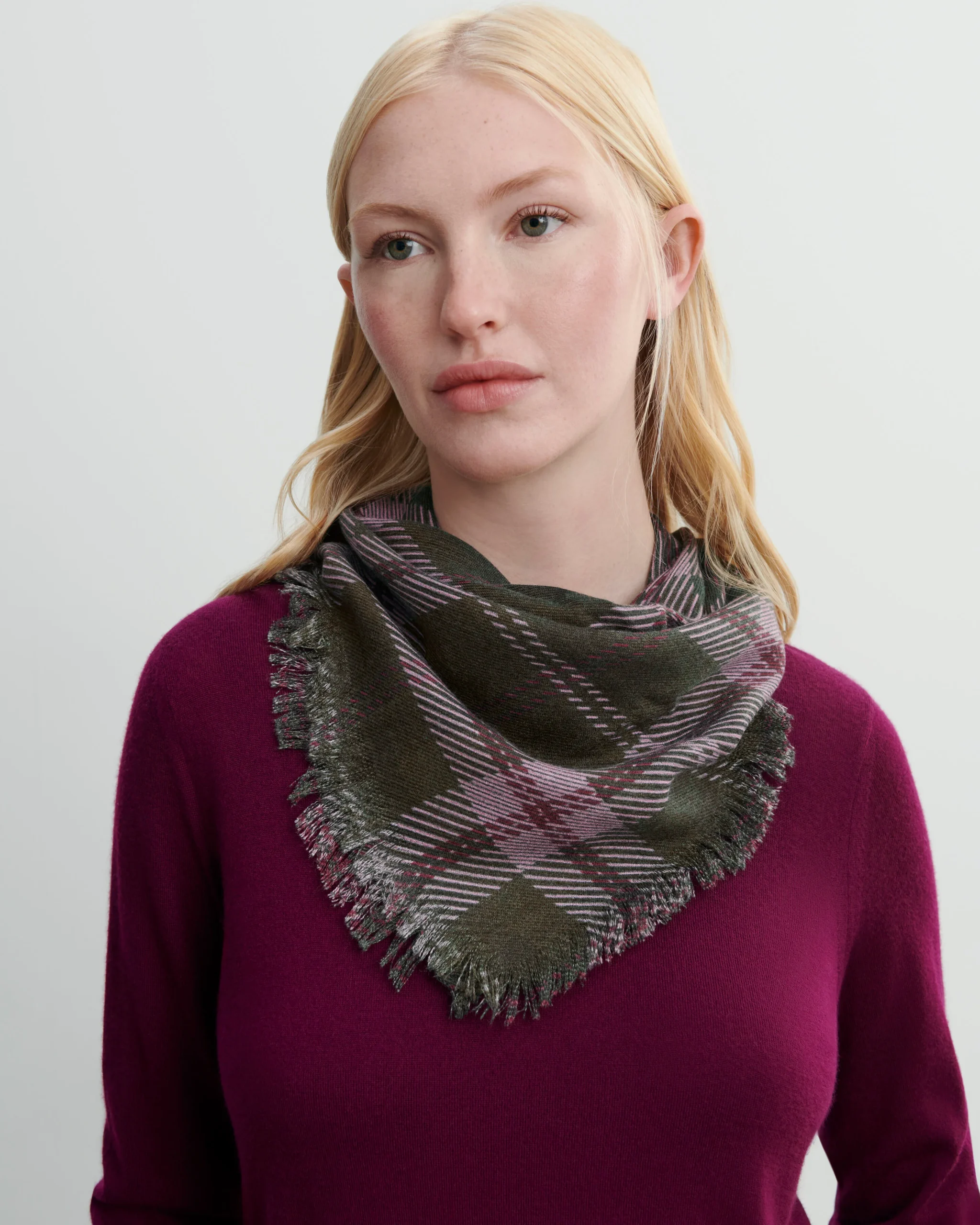 Mini carré imprimé tartan