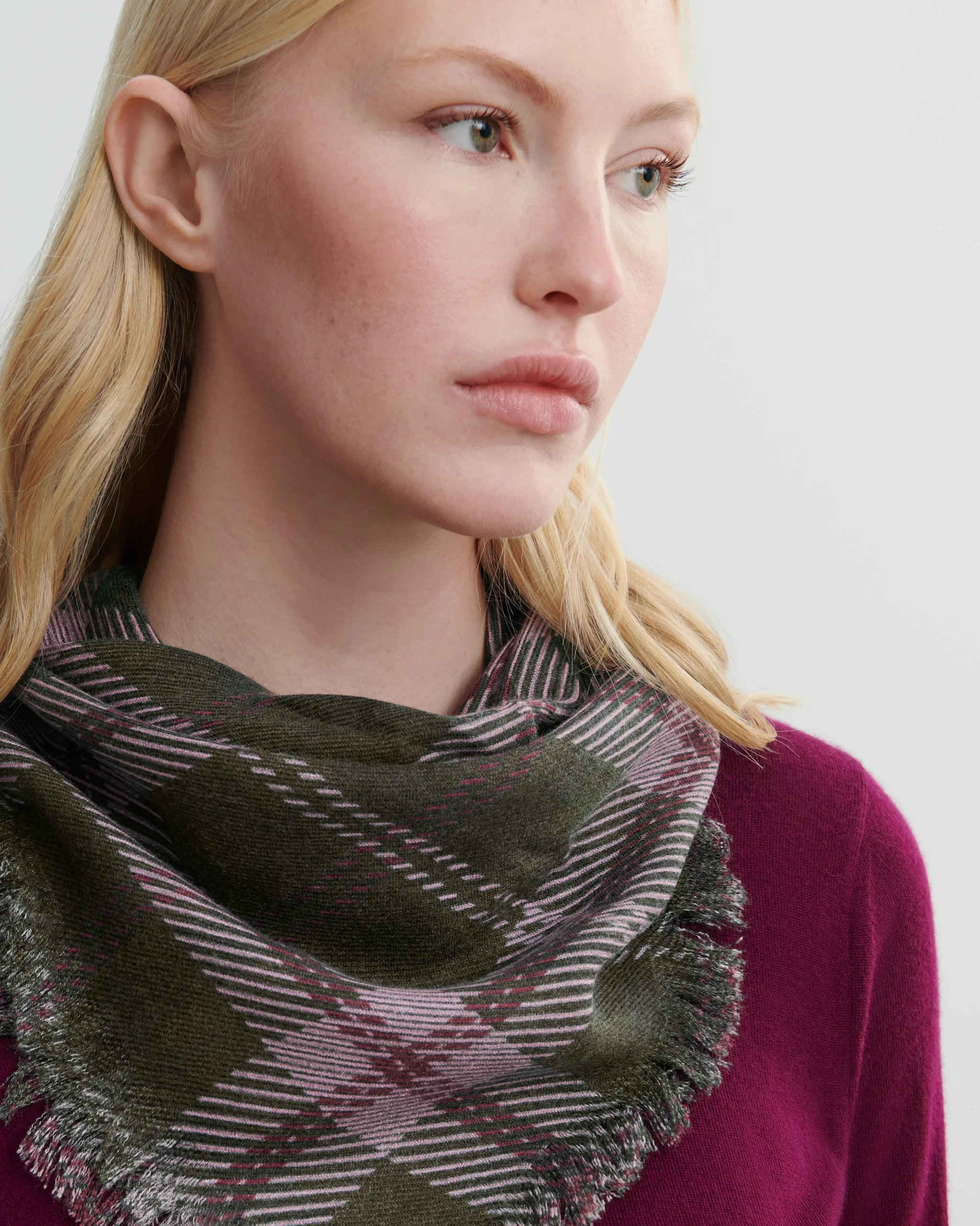 Mini carré imprimé tartan – Image 2