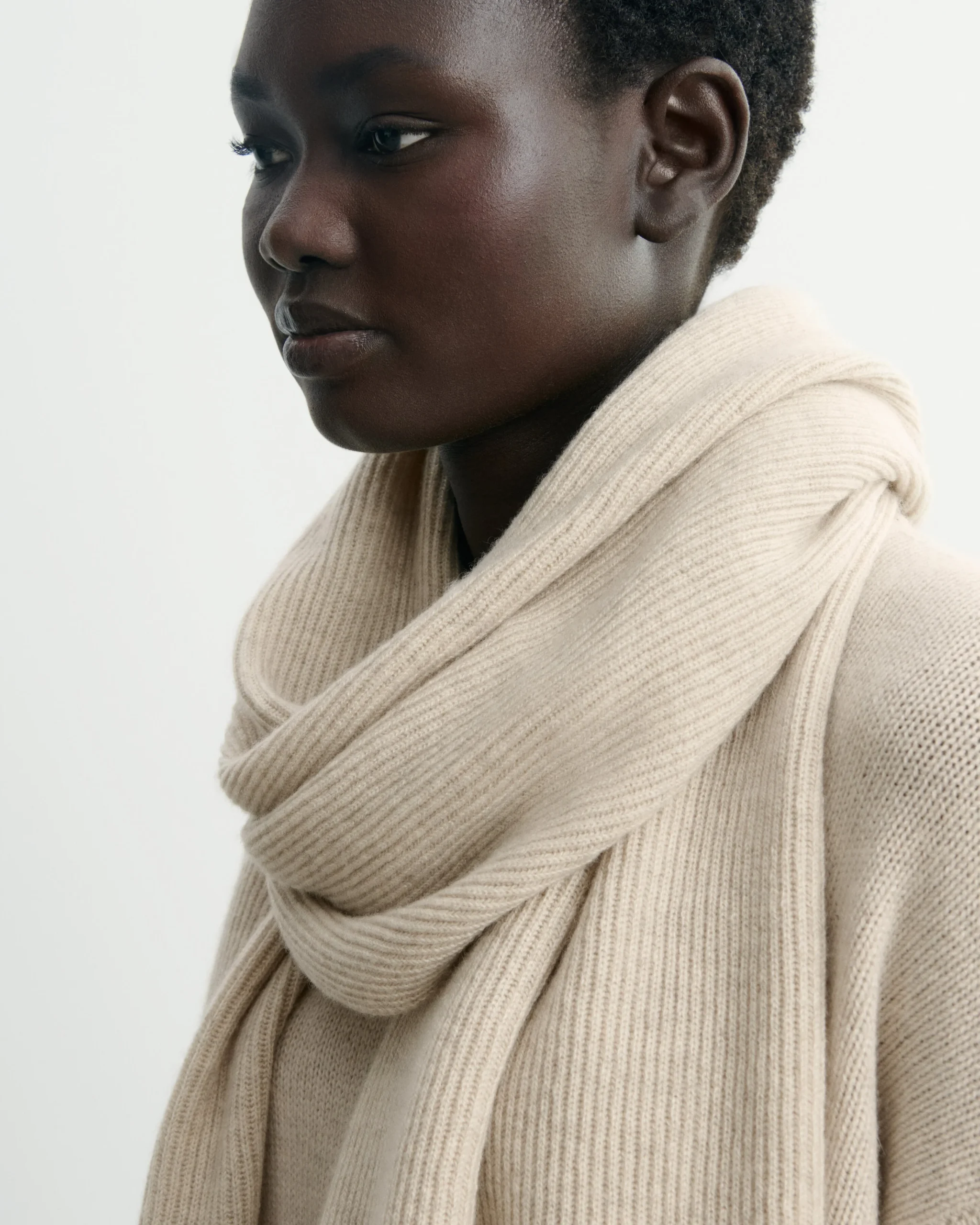 Écharpe en maille à côtes – Image 2