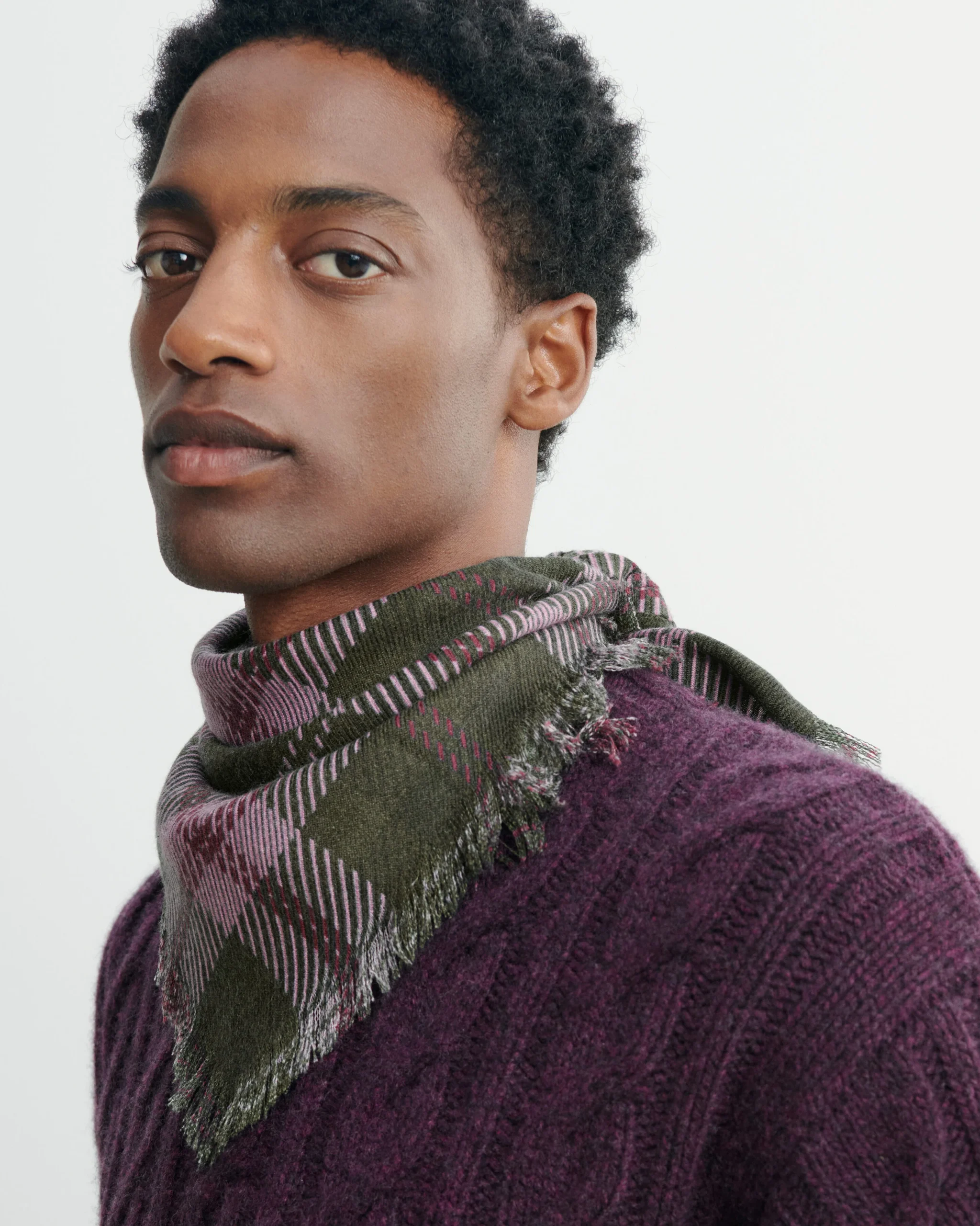 Mini carré imprimé tartan – Image 3