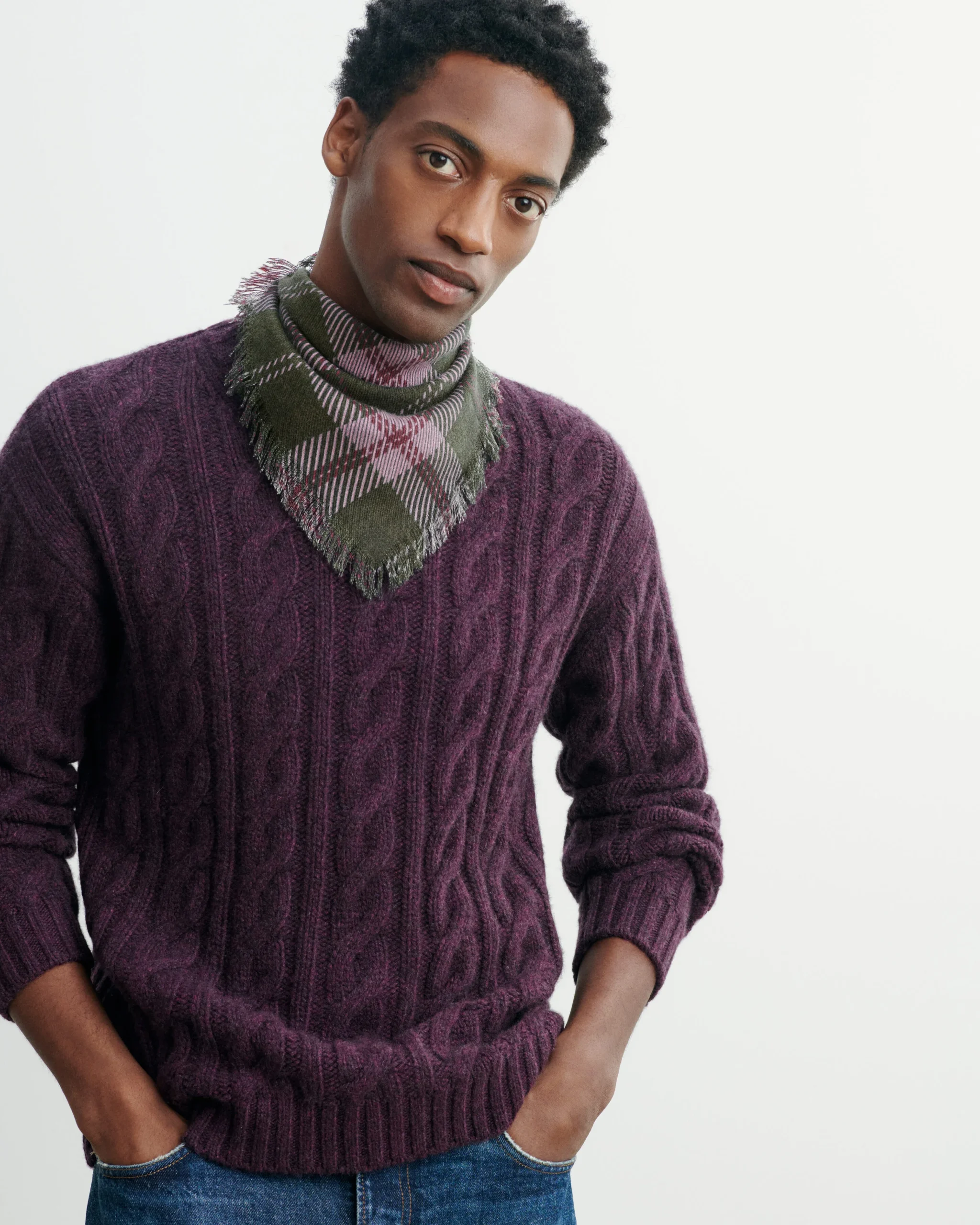 Mini carré imprimé tartan – Image 4