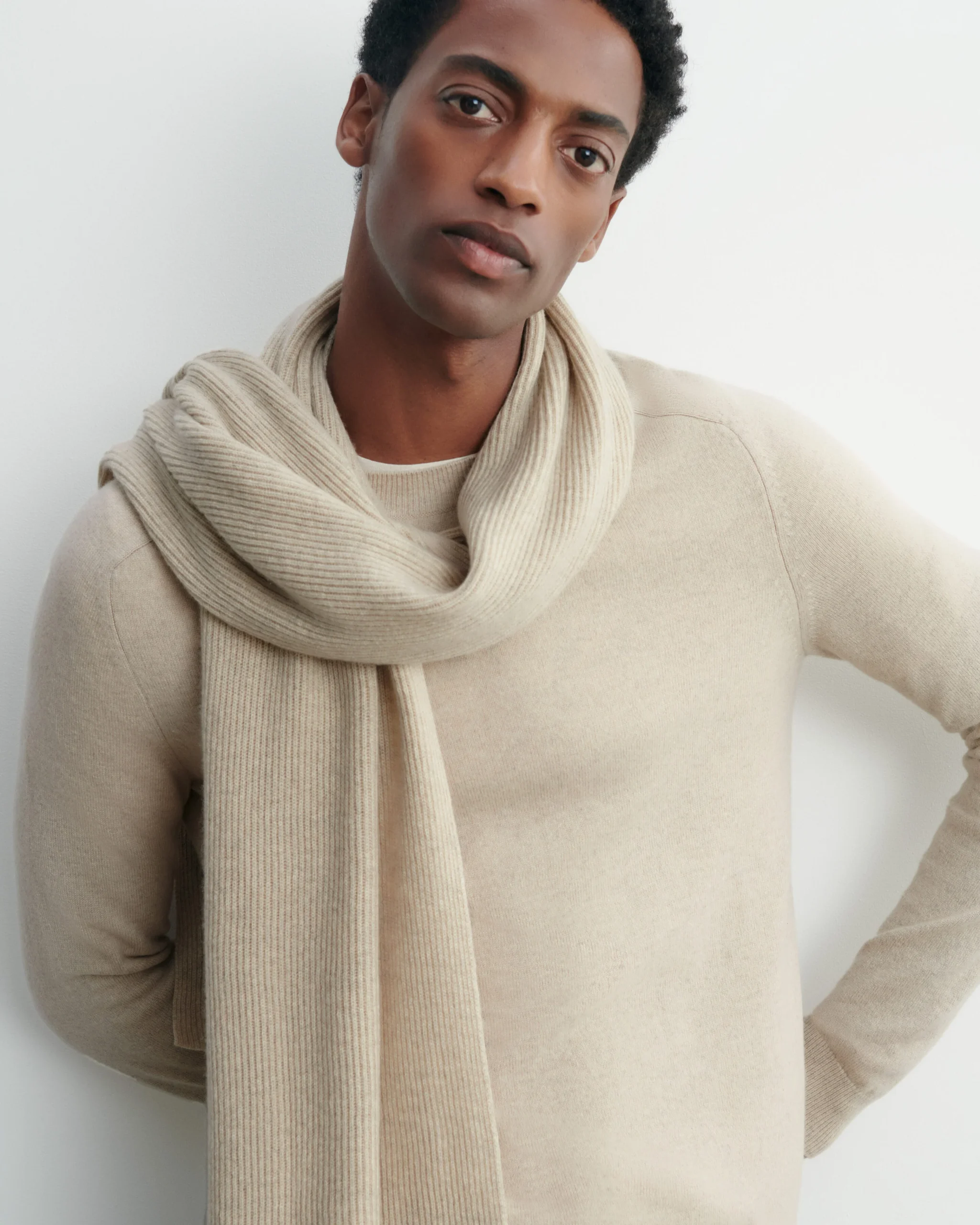 Écharpe en maille à côtes – Image 3