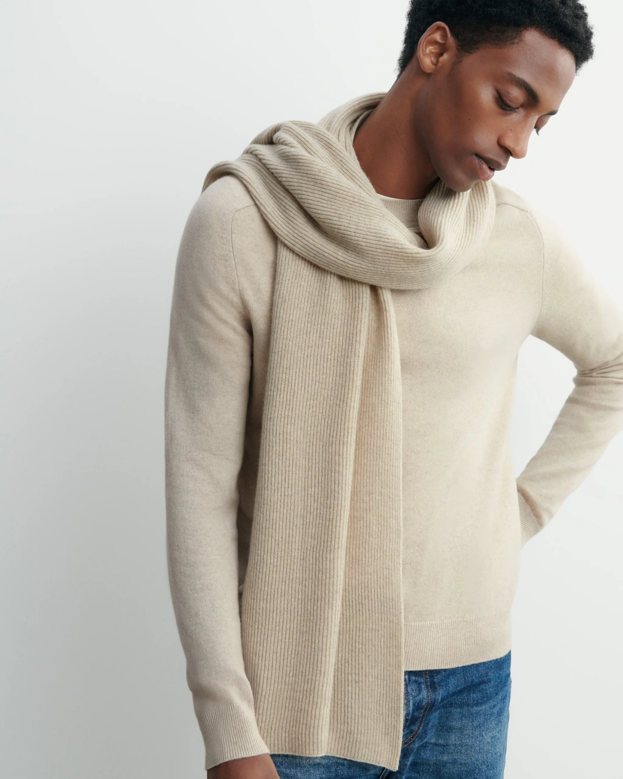 Écharpe en maille à côtes – Image 4