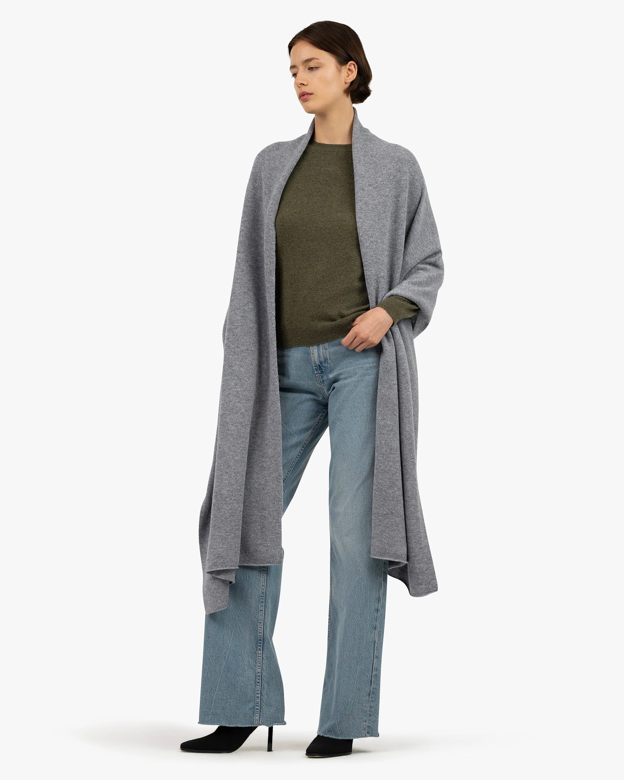 Courmayeur Maxi Wrap - Medium Grey