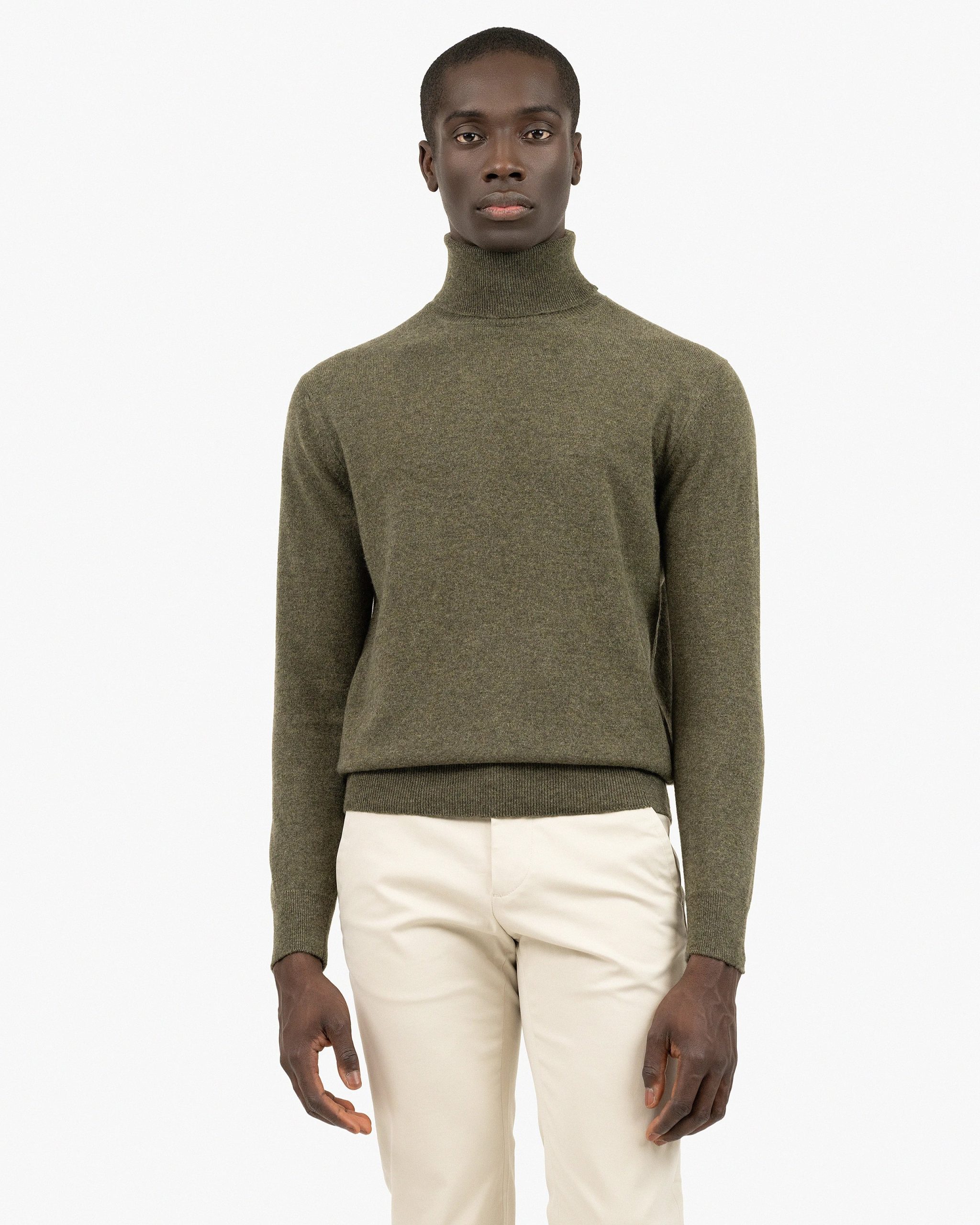 Men's Classic Turtleneck Sweater - Green – Image 3