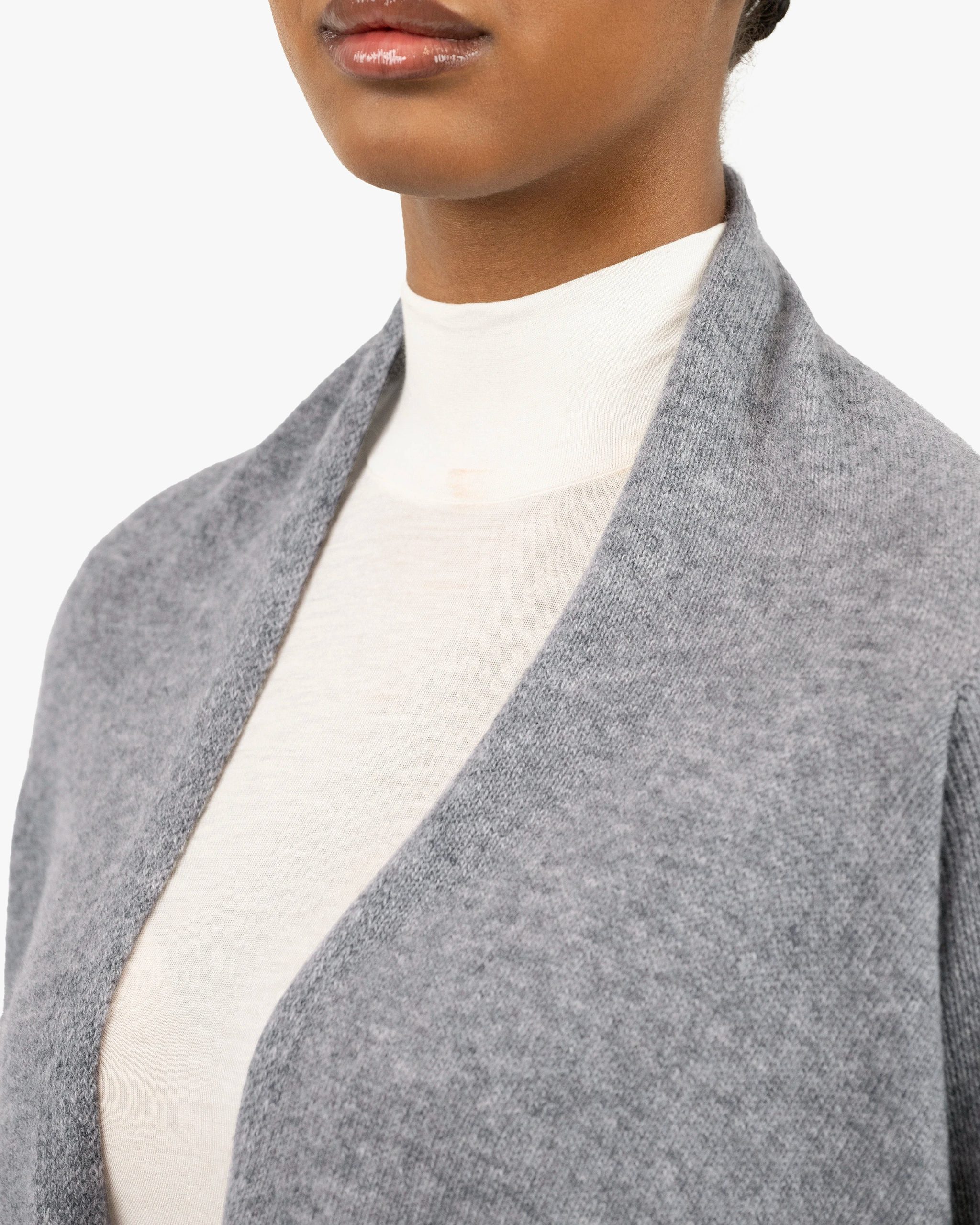 Ostuni Cardigan Wrap - Medium Grey – Image 2