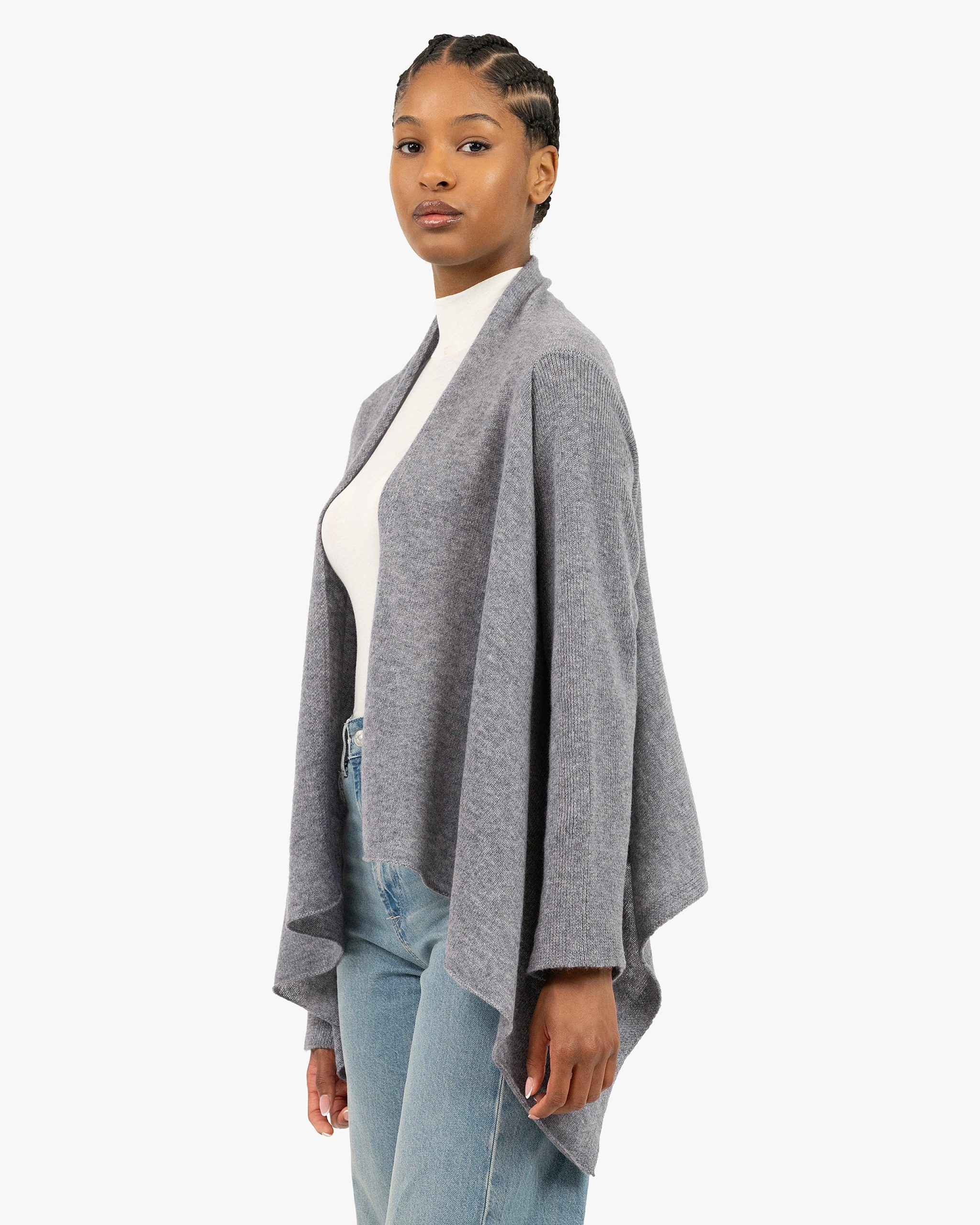 Ostuni Cardigan Wrap - Medium Grey – Image 3