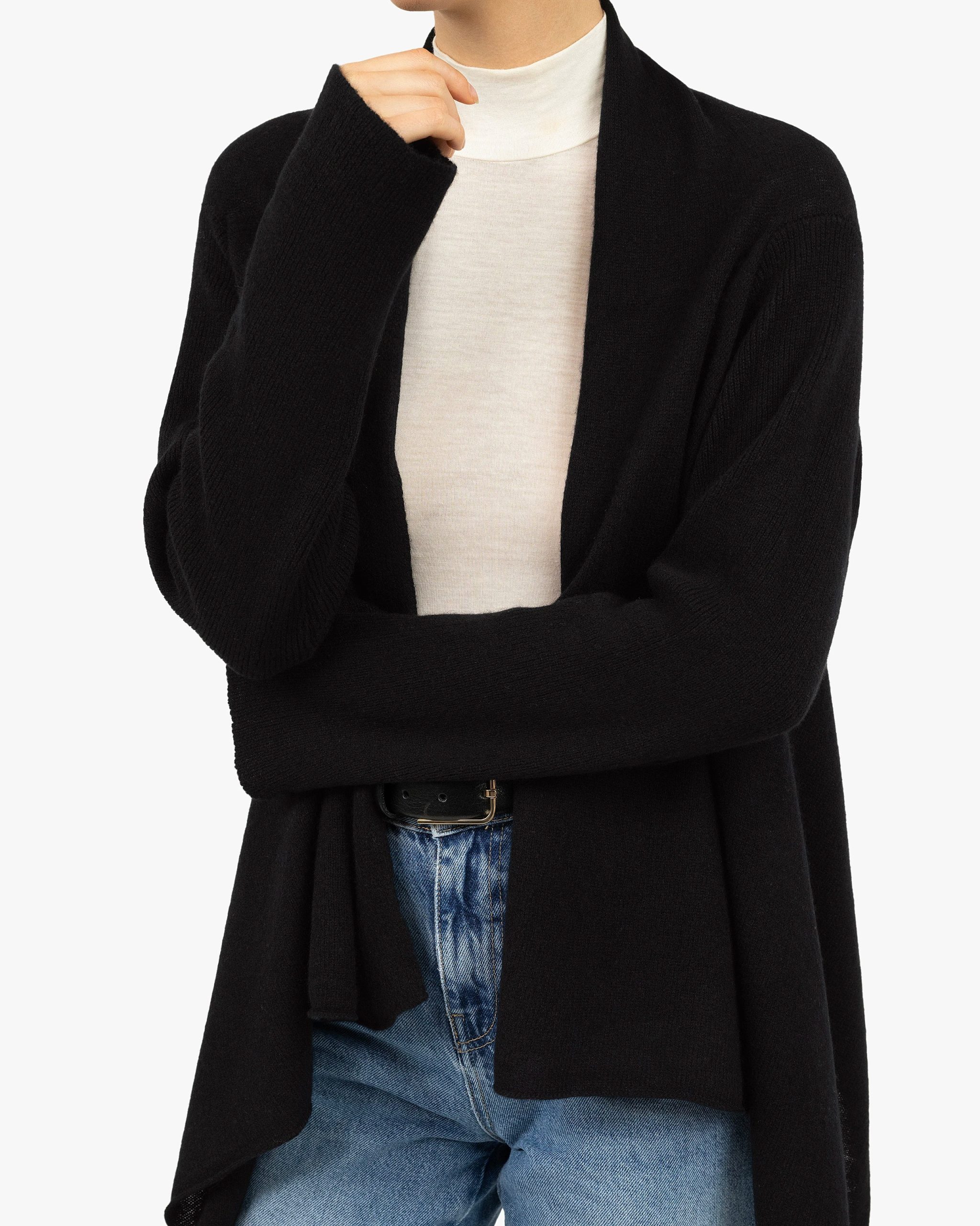 Ostuni Cardigan Wrap - Black – Image 2