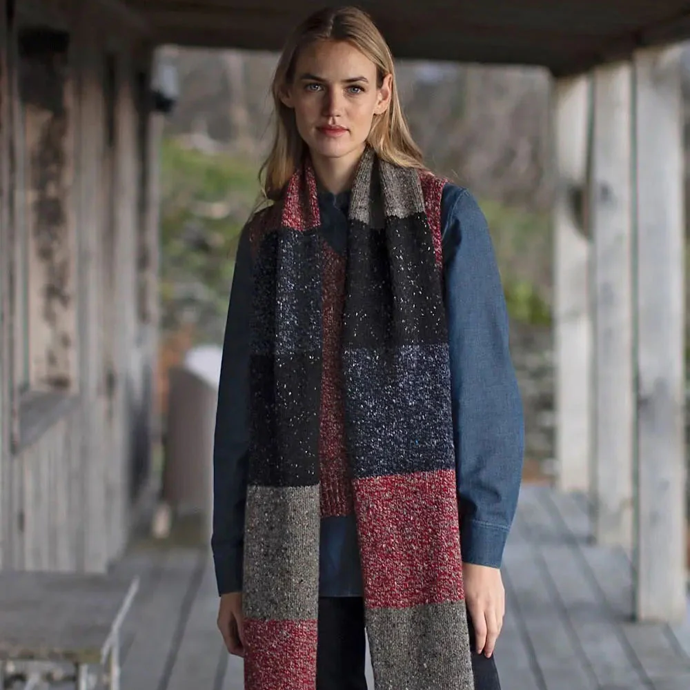 Echarpes patchwork 100% laine mérinos - FISHERMAN – Image 3