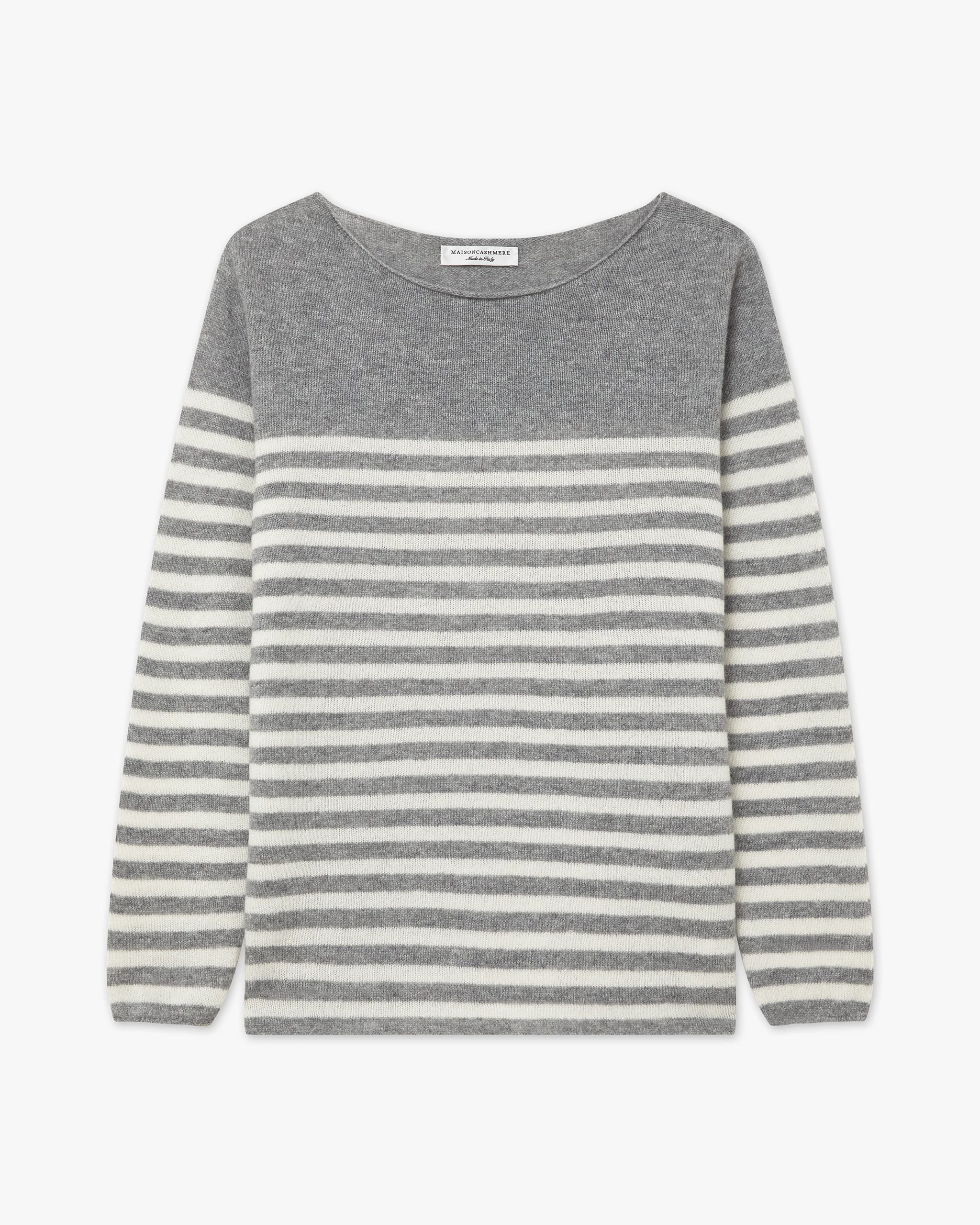 Piuma Boat Neck Sweater - Medium Grey – Image 5