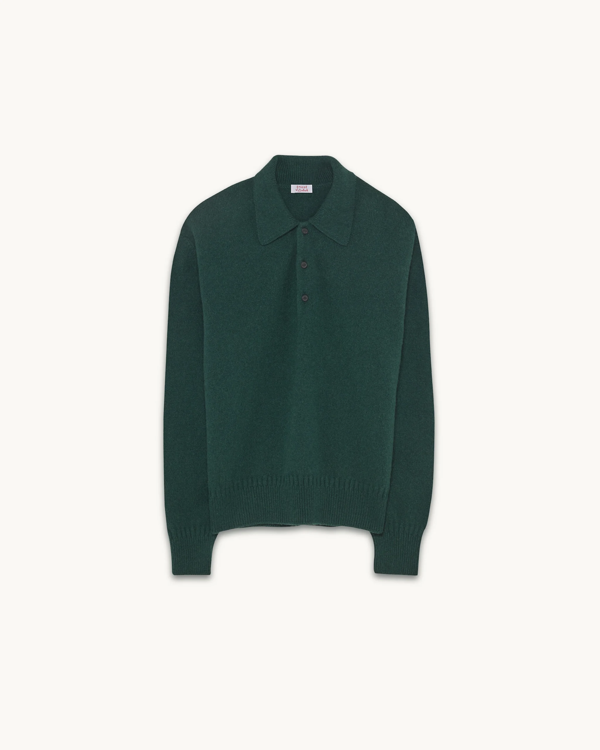 Green Tricot x Sabah Men's Cashmere Polo Shirt – Image 3