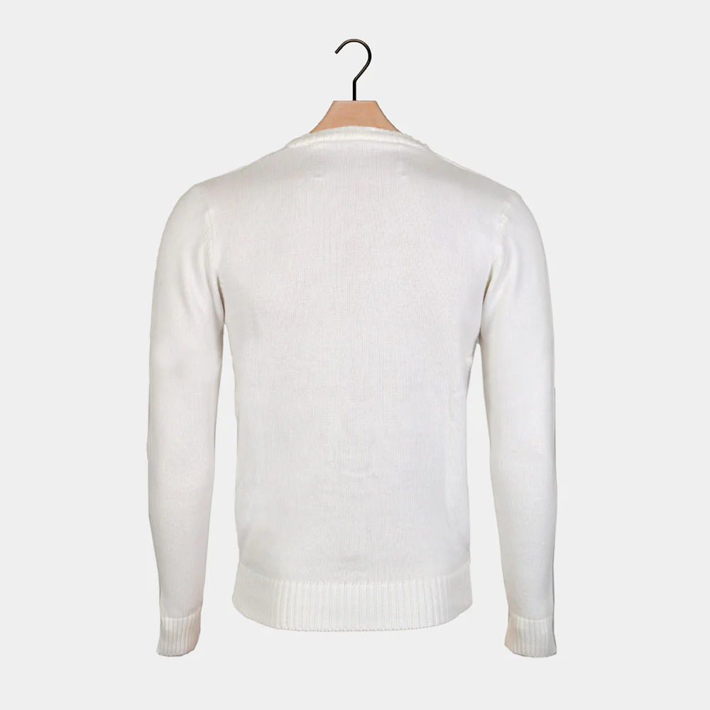 Pull de Noël pour Homme Blanc avec Renne 3D – Image 6