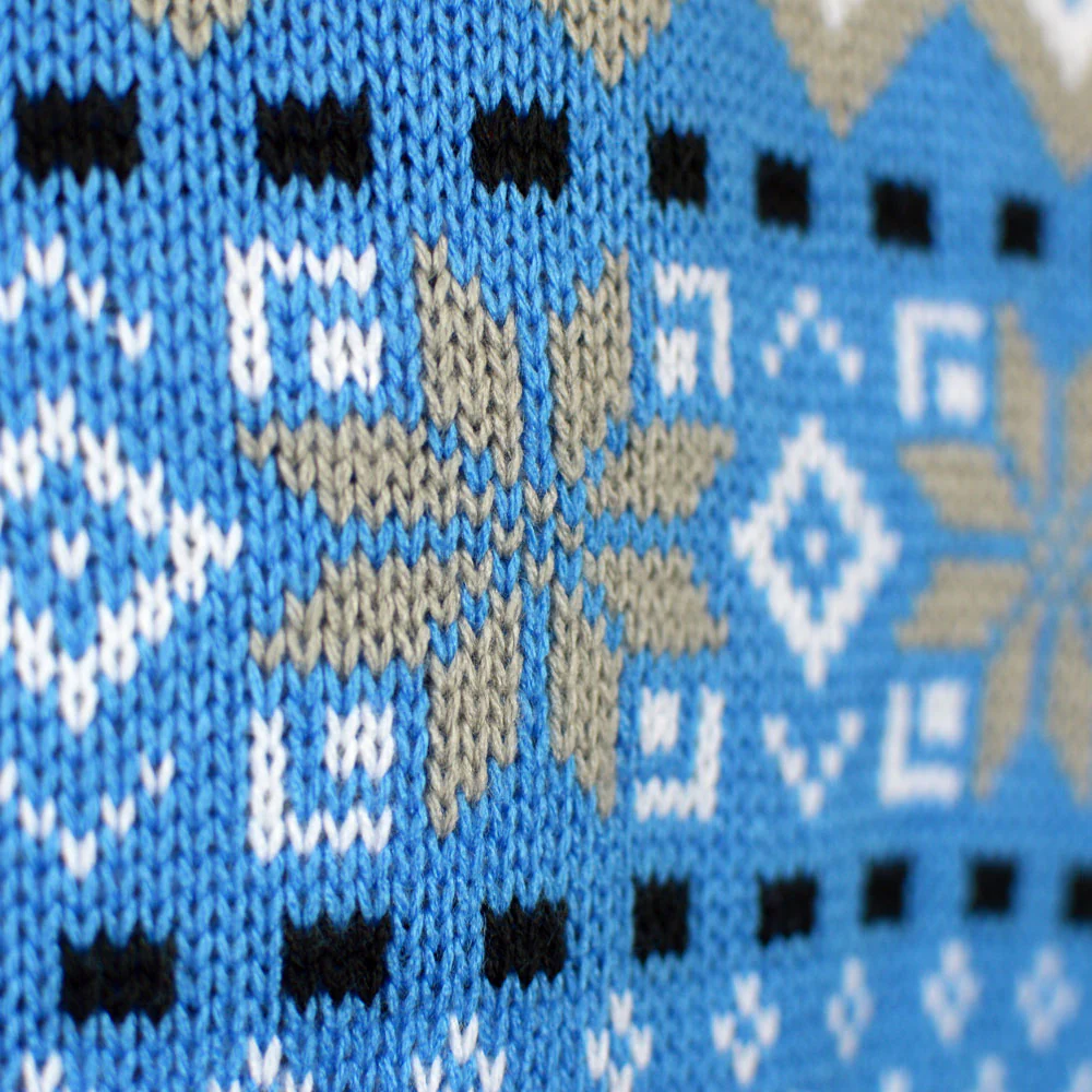 Pull de Noël Chic pour Couple Blanc, Gris et Bleu avec Rennes – Image 6