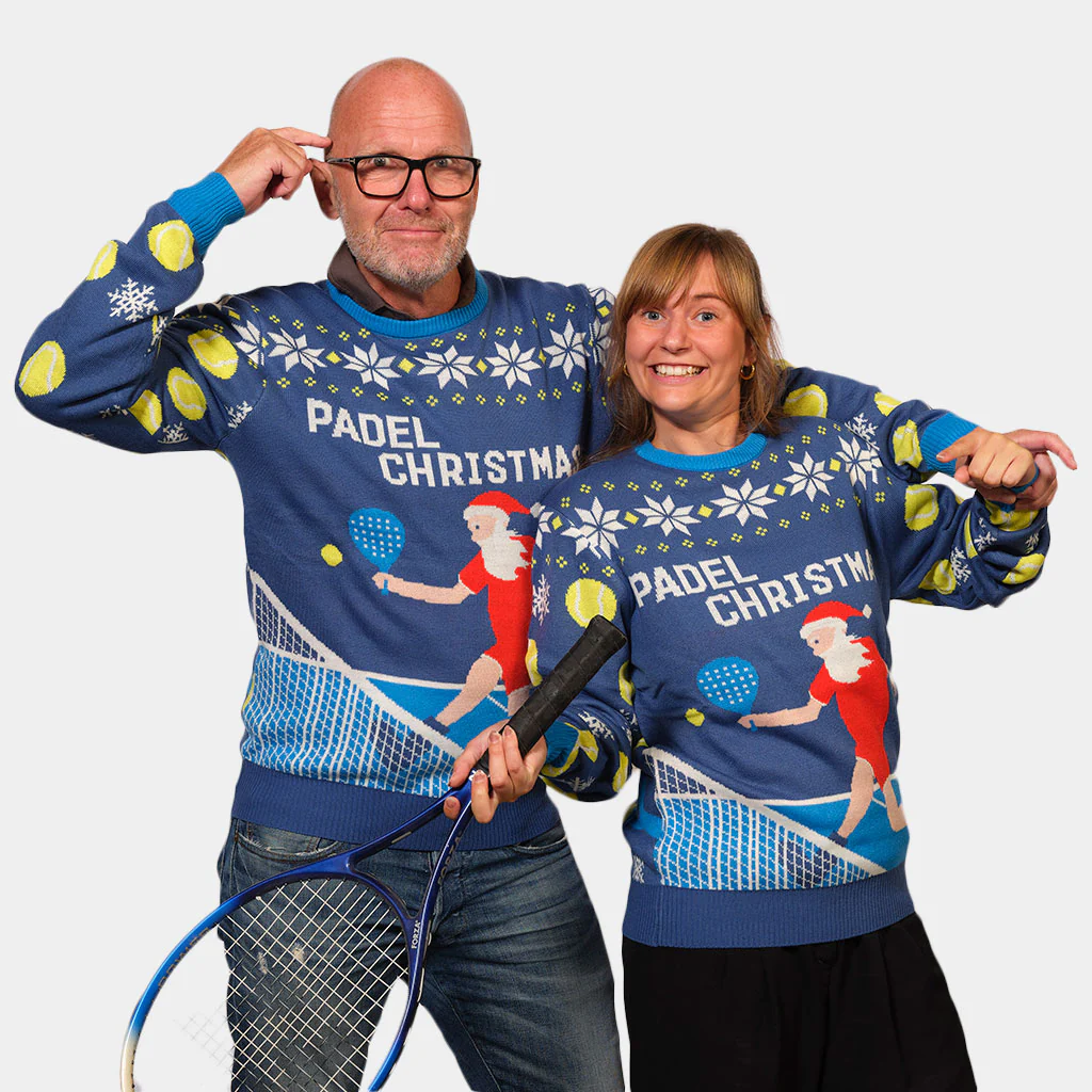 Pull de Noël Bleu Padel Christmas – Image 3