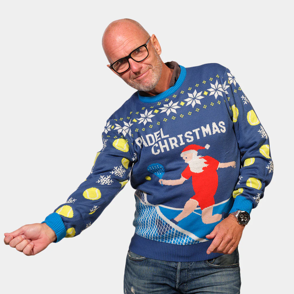 Pull de Noël Bleu Padel Christmas – Image 2