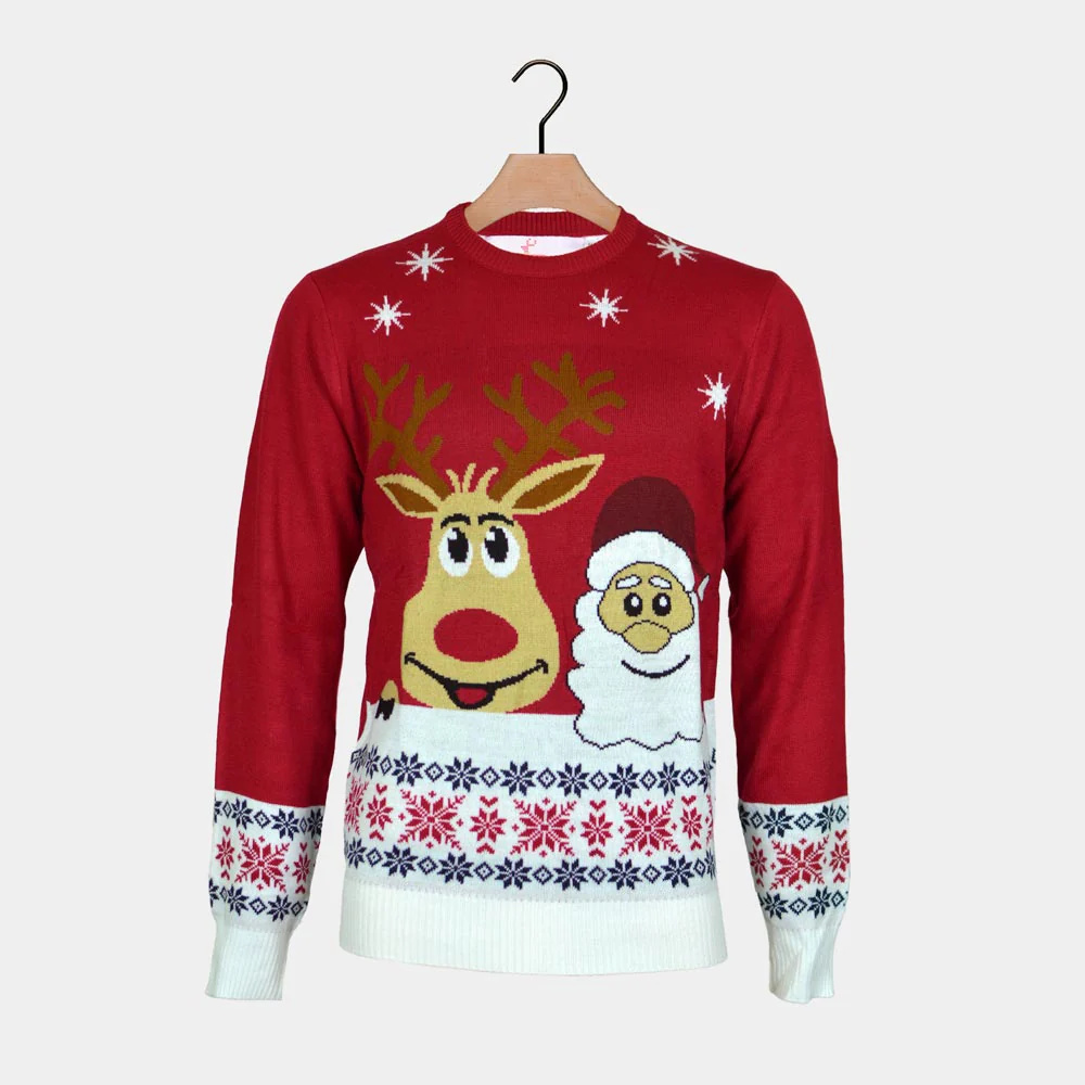 Pull de Noël pour Famille Noël et Renne Souriants – Image 6