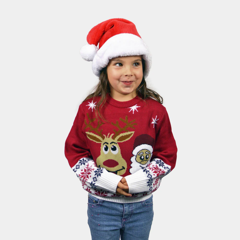 Pull de Noël pour Famille Noël et Renne Souriants – Image 2