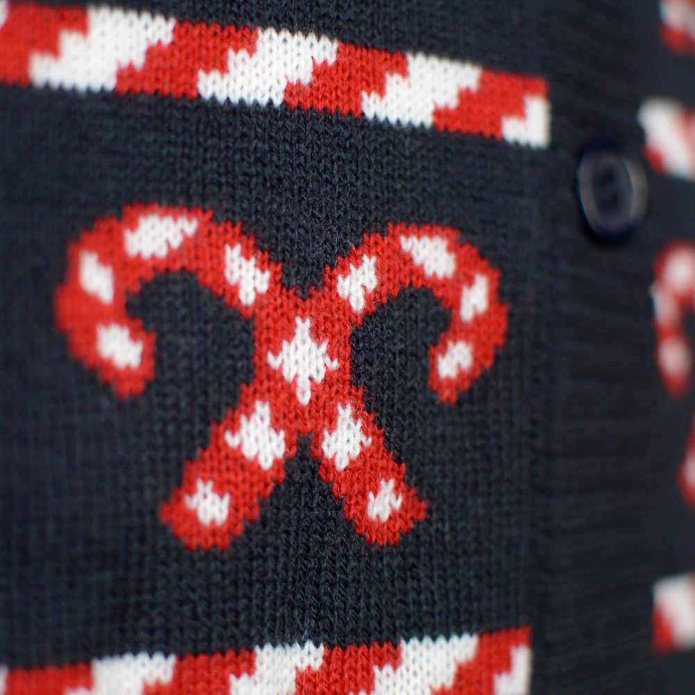 Pull de Noël Cardigan pour Femme Bleu avec Étoiles Polaires – Image 5