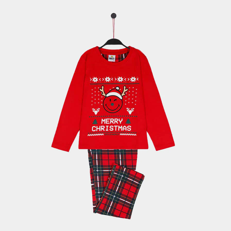 Pyjama de Noël pour Fille Rouge Smile