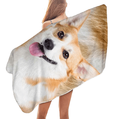 Serviette de plage chien