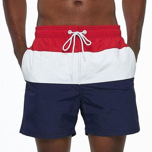 Short de Bain Bleu Blanc Rouge