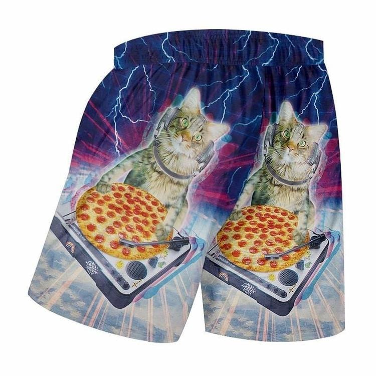 Short de Bain Chat DJ & Pizza – Image 3