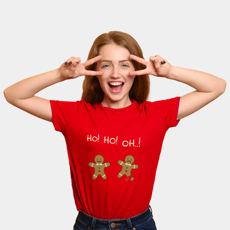 T-Shirt de Noël pour Famille Rouge pain d'épices – Image 2